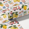 lemon coastal travel contact paper for cabinets drawers and shelves with italian scooter and postcard pattern