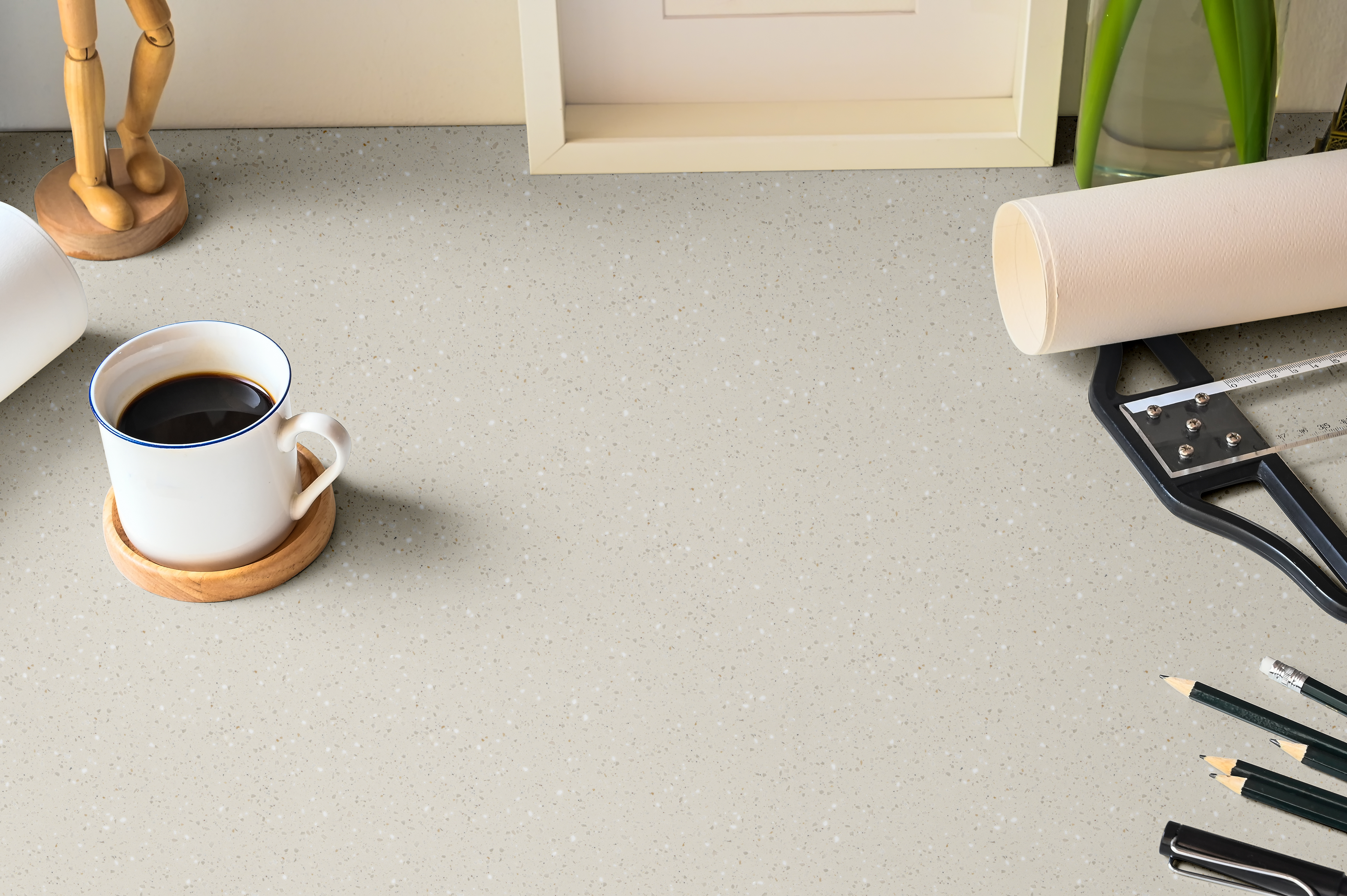 neutral countertop with speckled texture 78