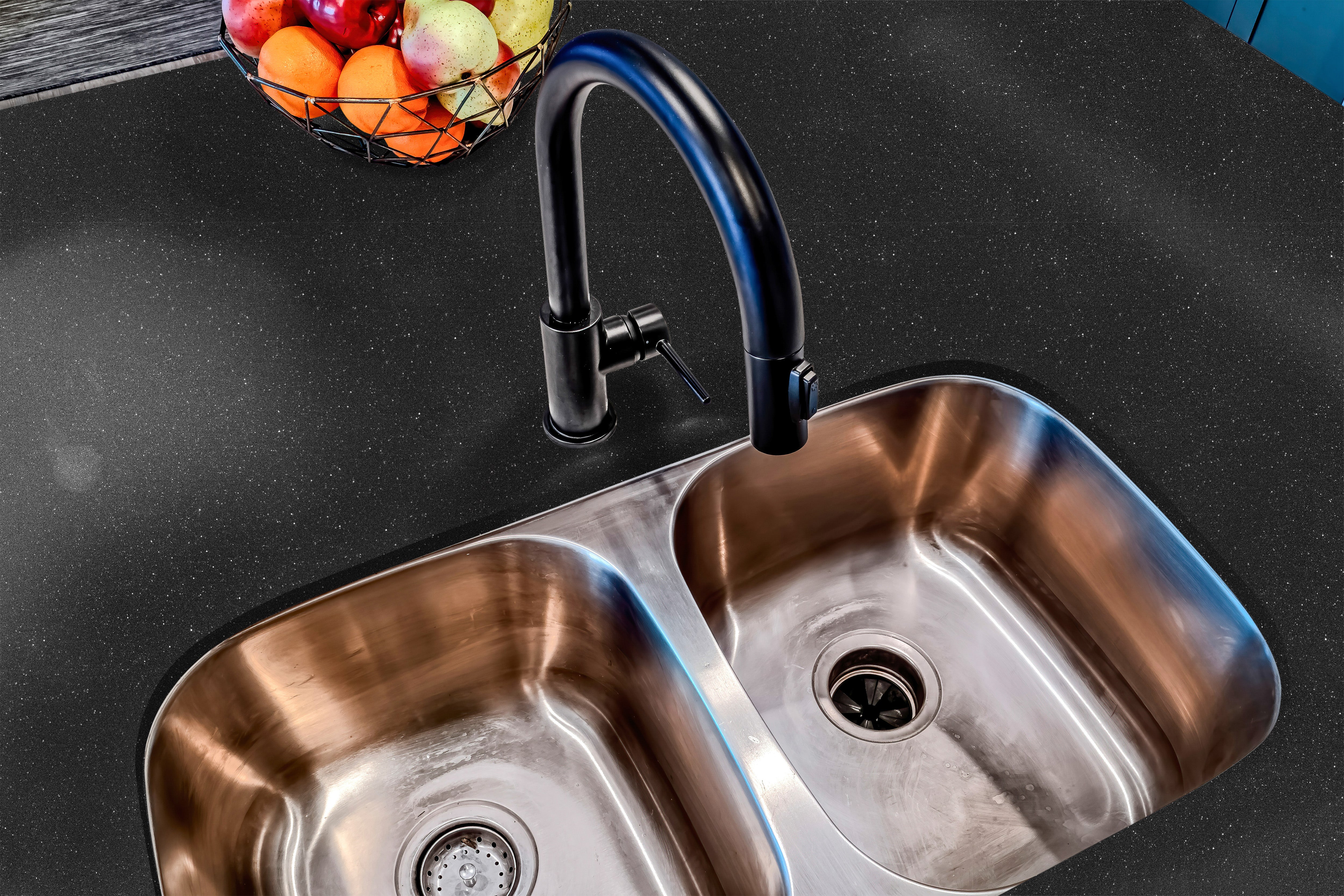 charcoal countertop wrap with realistic stone texture