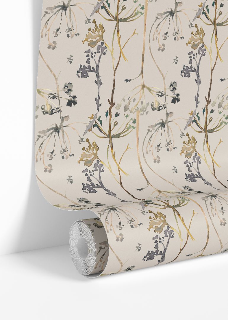 trellis study botanical wallpaper roll photo