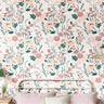 Velvet Terra wallpaper in a serene living or bedroom setting with neutral furniture and subtle greenery.