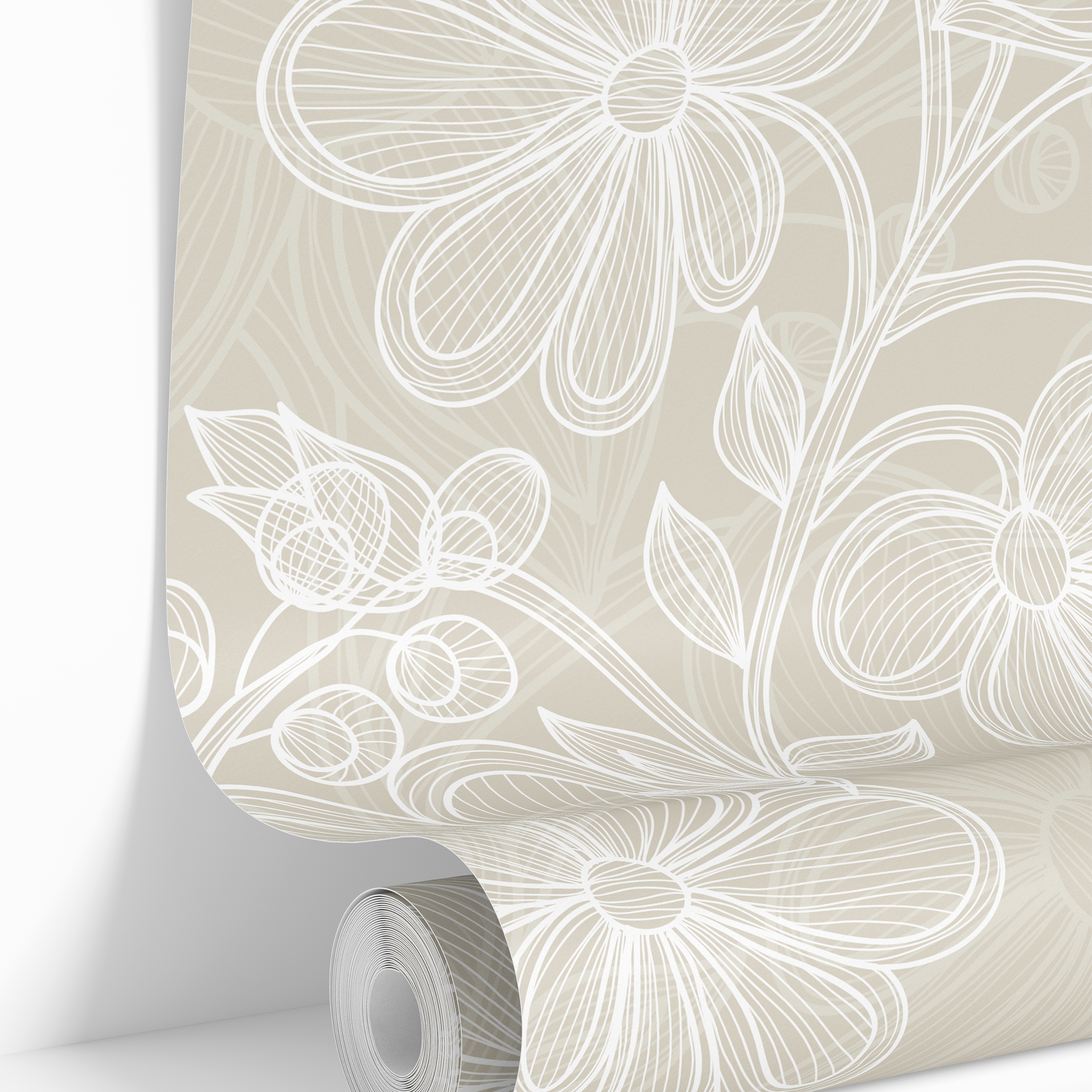 wallpaper roll image of Whispered Petals 3874