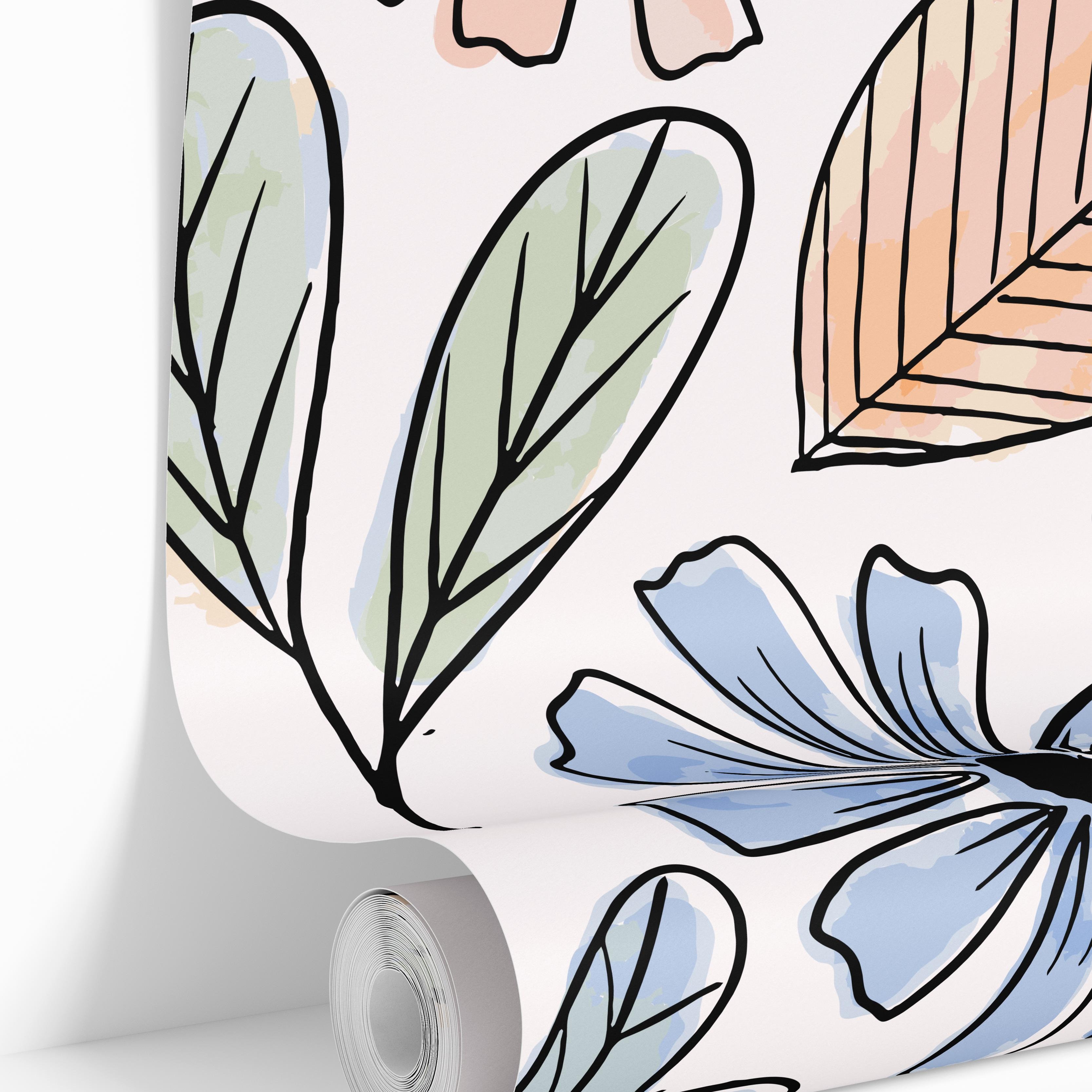 wallpaper roll image with whimsy garden print 498