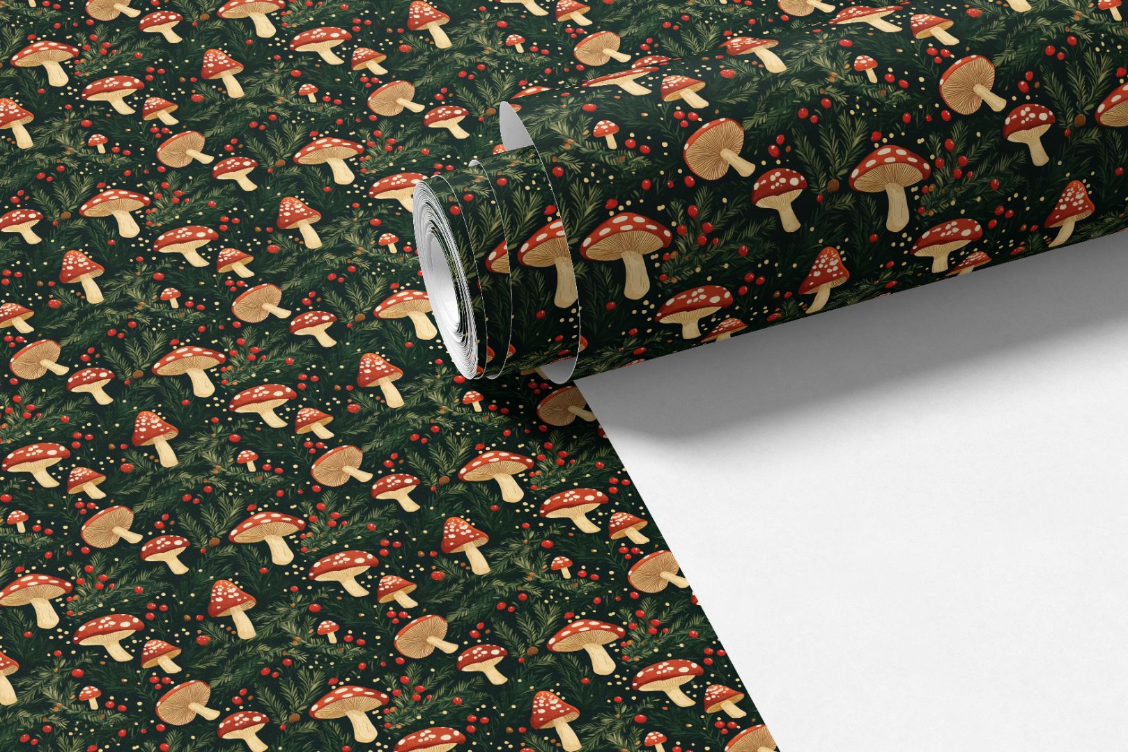 Wildermere Contact Paper alternate roll highlighting intricate woodland pattern and matte texture