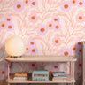 yonder and bloom wallpaper featuring pink and lavender wildflowers