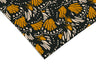 Contact paper 1401: A dramatic butterfly wing contact paper featuring bold hand-drawn monarch wings in mustard and cream tones on a deep black background, creating a moody and organic aesthetic.