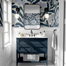 1 Panel of 24in (2ft) x 36in (3ft) Abstract Navy Large Floral DISCOUNTED Peel and Stick Wallpaper 540