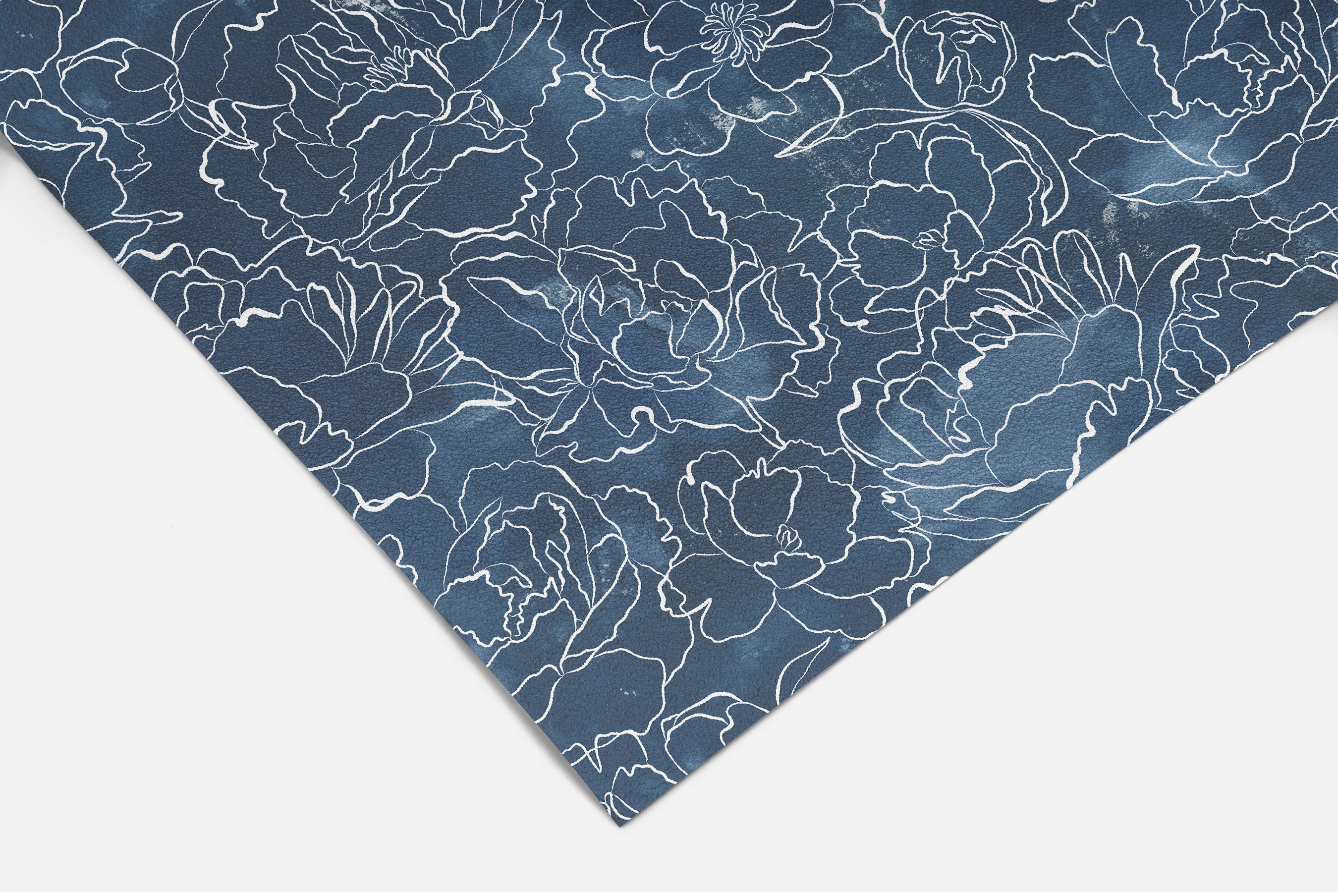 Navy Watercolor Floral Contact Paper | Peel And Stick Wallpaper | Removable Wallpaper | Shelf Liner | Drawer Liner | Peel and Stick Paper 14