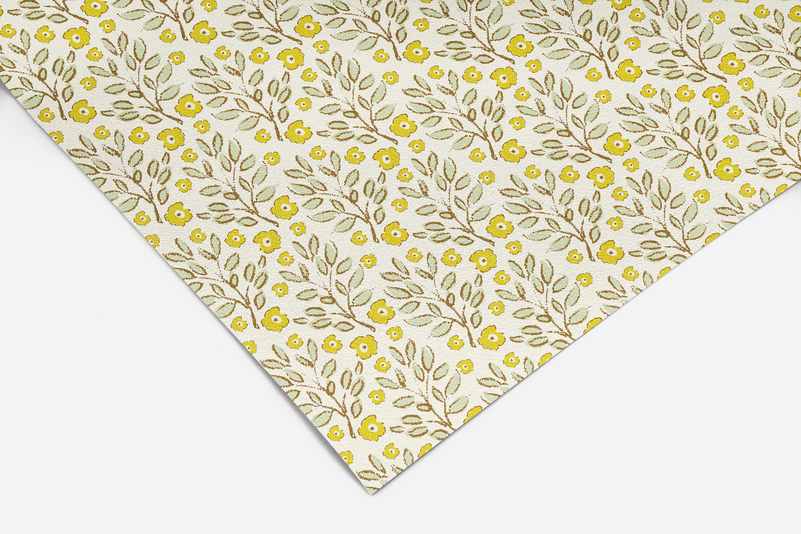 Golden Yellow Floral Contact Paper | Peel And Stick Wallpaper | Removable Wallpaper | Shelf Liner | Drawer Liner | Peel and Stick Paper 22