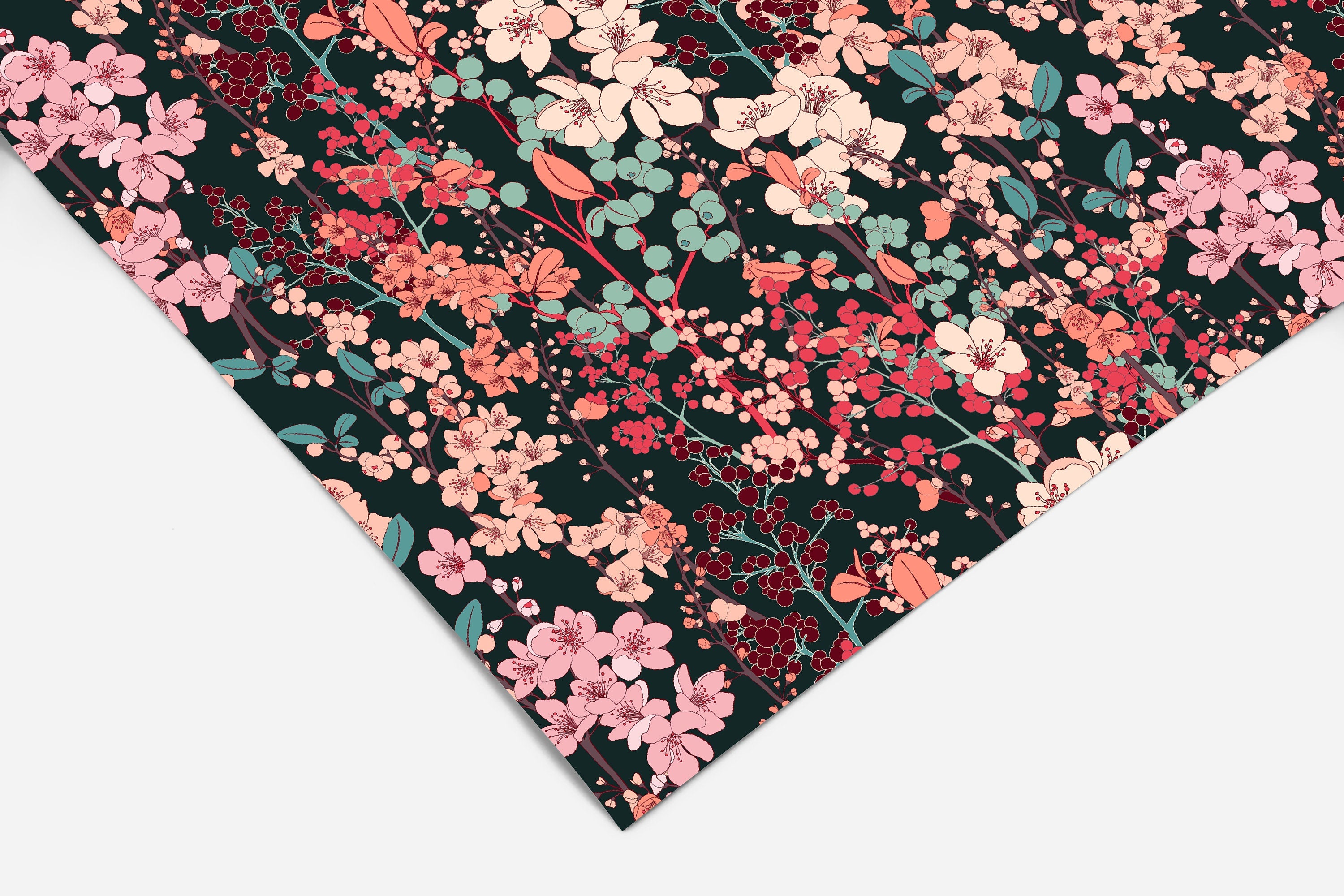 Floral Contact Paper | Peel And Stick Wallpaper | Removable Wallpaper | Shelf Liner | Drawer Liner | Peel and Stick Paper 72