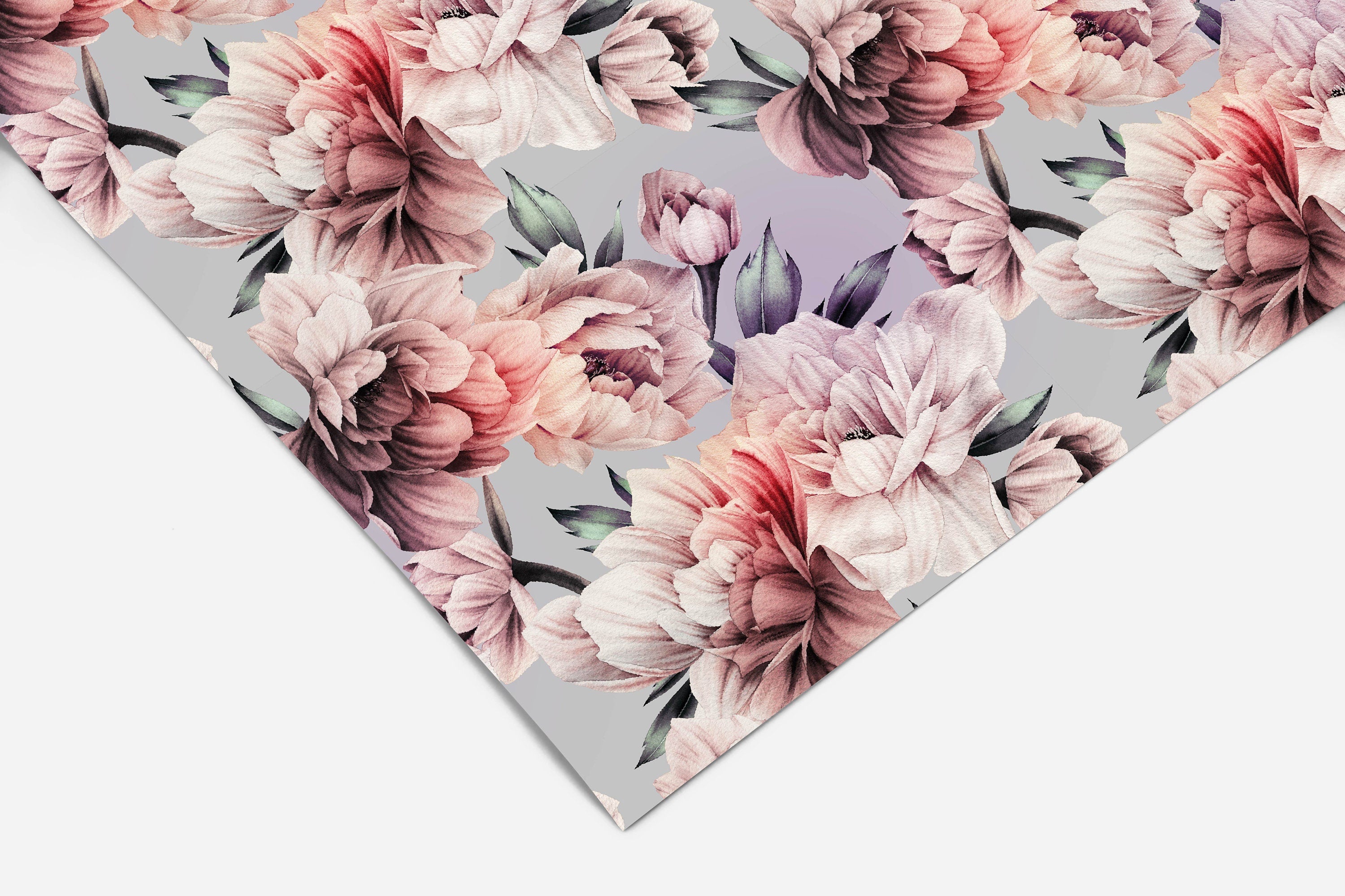 Peony Floral Contact Paper | Peel And Stick Wallpaper | Removable Wallpaper | Shelf Liner | Drawer Liner | Peel and Stick Paper 78