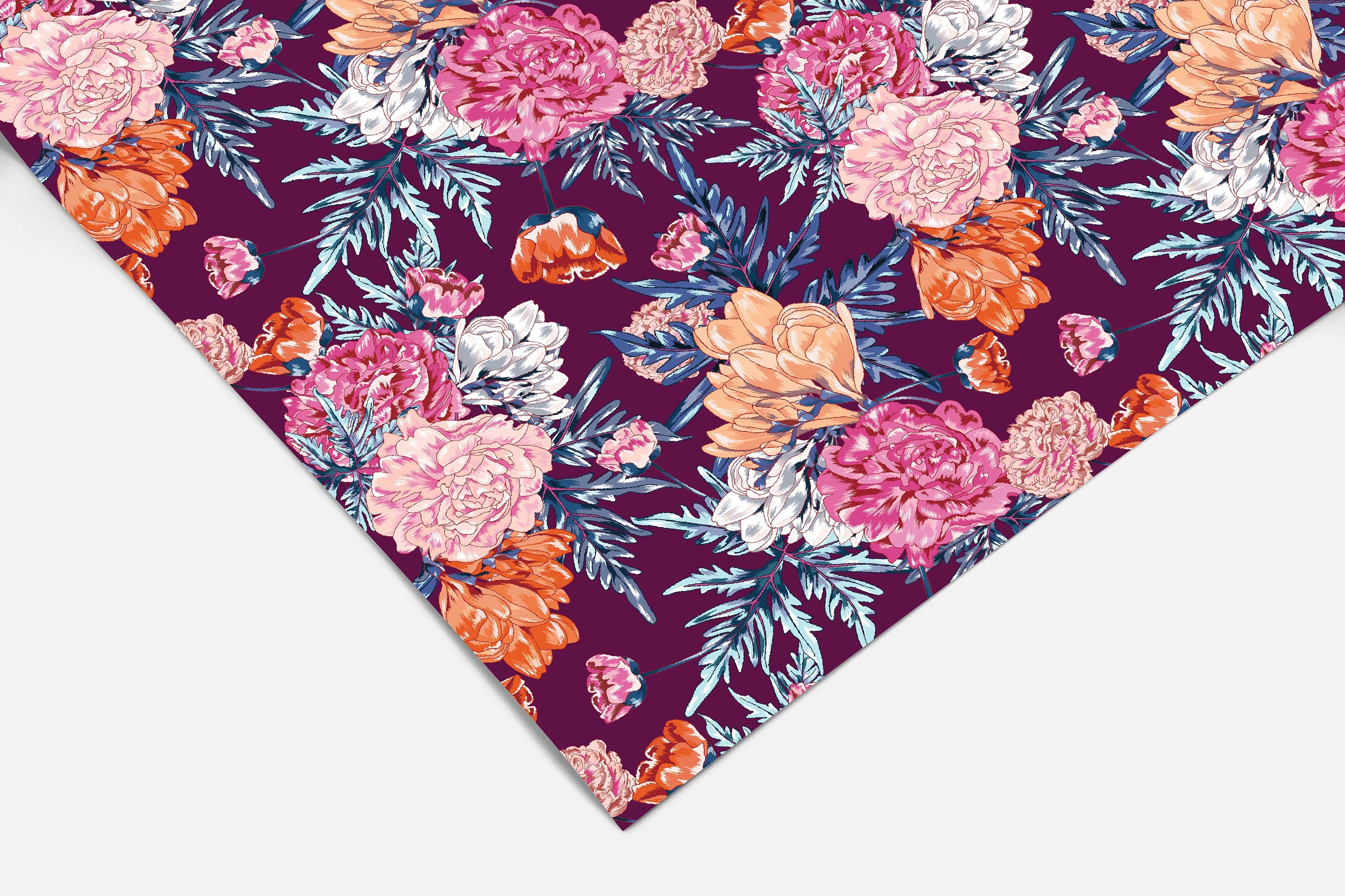 Dark Floral Contact Paper | Peel And Stick Wallpaper | Removable Wallpaper | Shelf Liner | Drawer Liner | Peel and Stick Paper 80