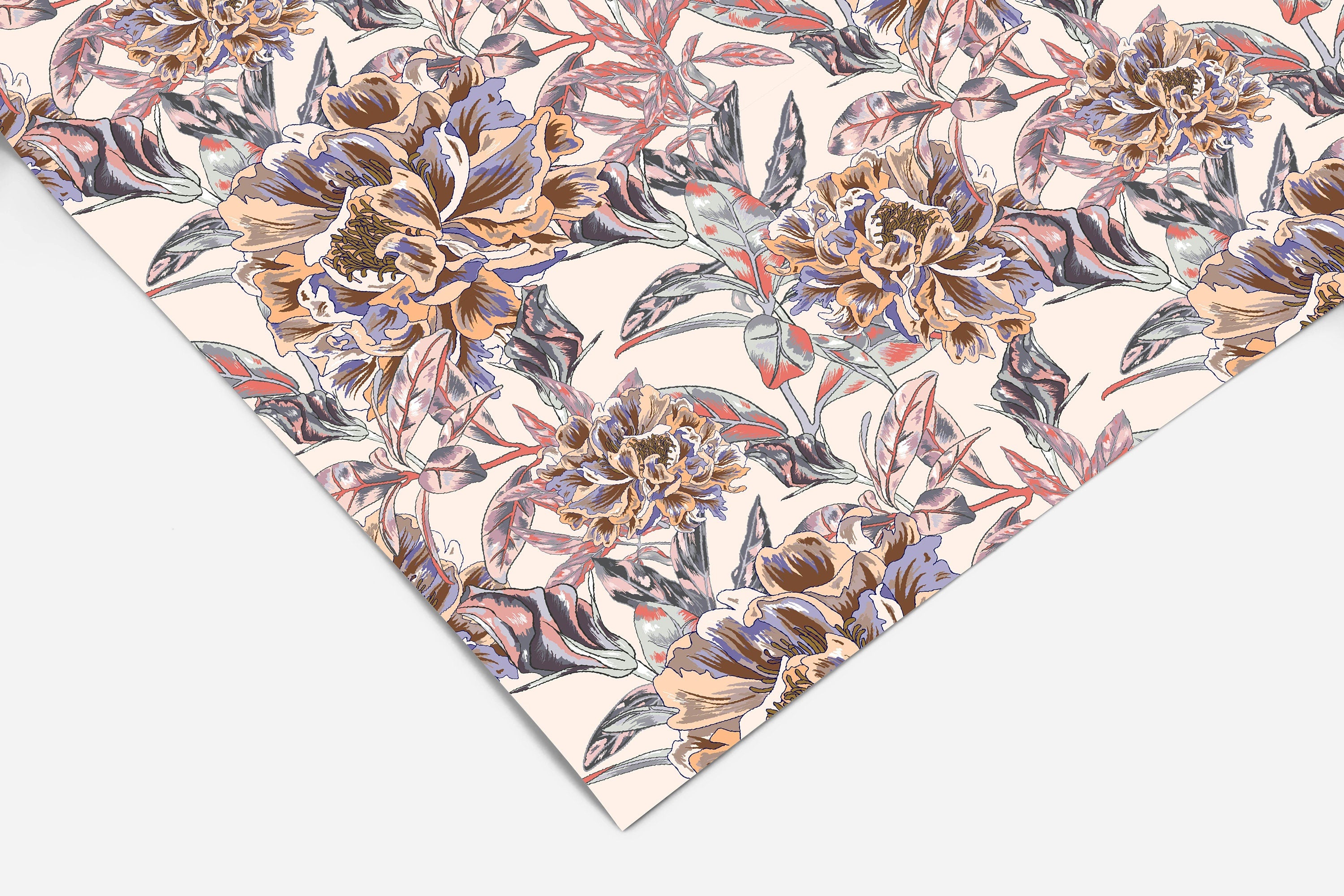 Floral Contact Paper | Peel And Stick Wallpaper | Removable Wallpaper | Shelf Liner | Drawer Liner | Peel and Stick Paper 82