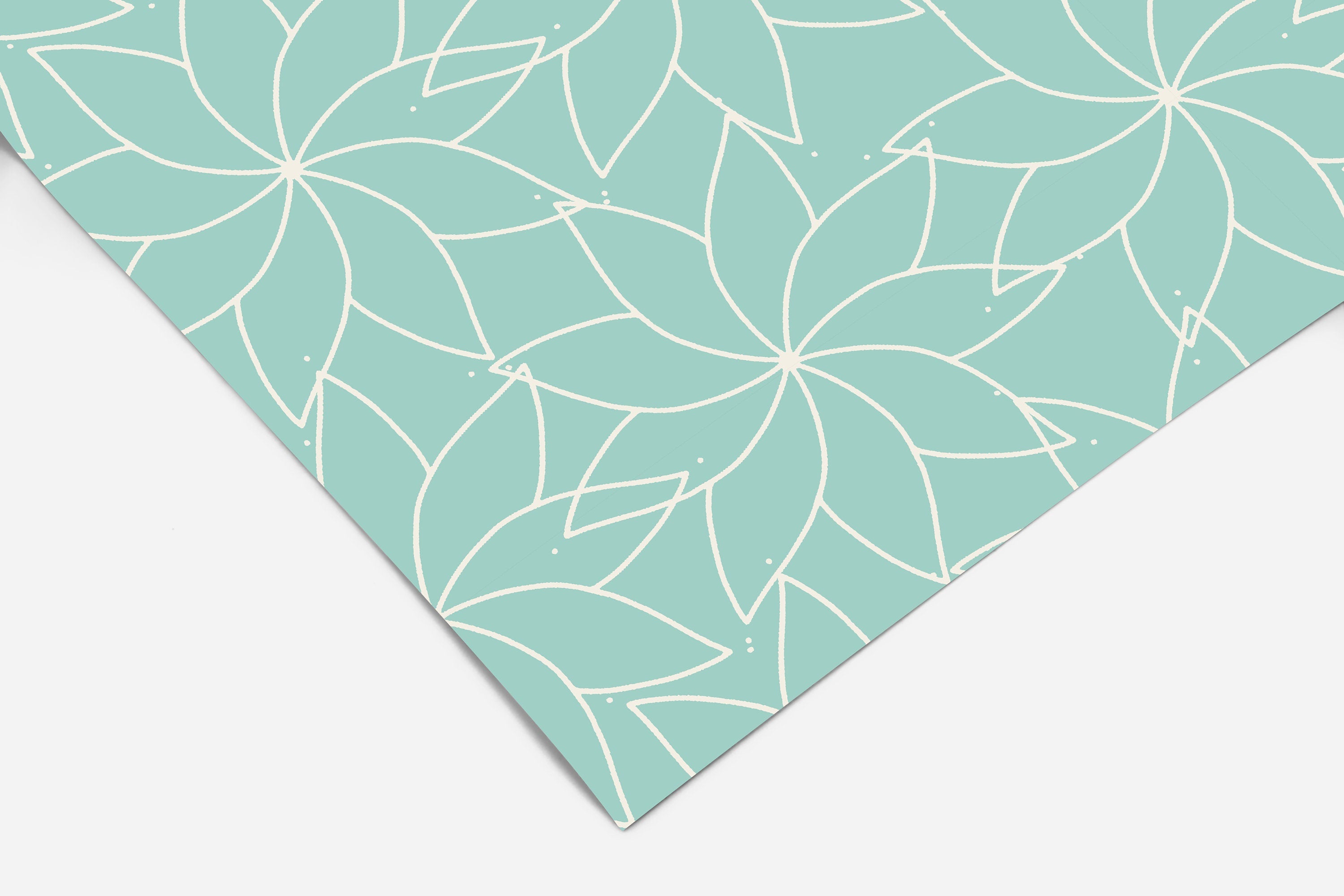 Mint Floral Contact Paper | Peel And Stick Wallpaper | Removable Wallpaper | Shelf Liner | Drawer Liner | Peel and Stick Paper 102