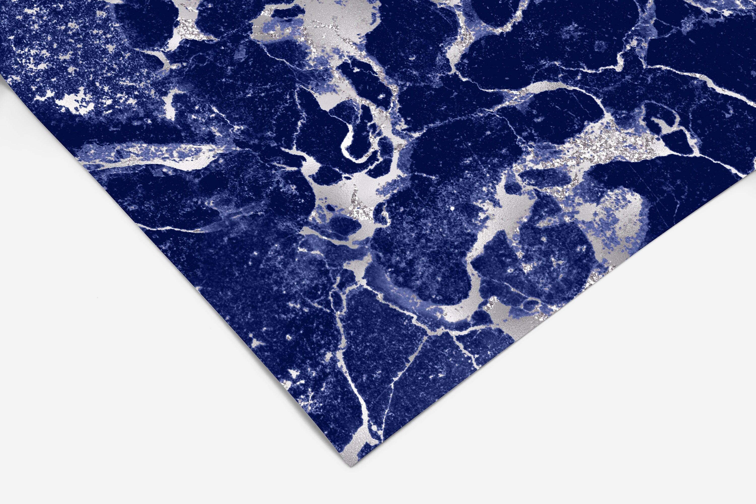 Navy Marble Contact Paper | Peel And Stick Wallpaper | Removable Wallpaper | Shelf Liner | Drawer Liner | Peel and Stick Paper 135 - JamesAndColors
