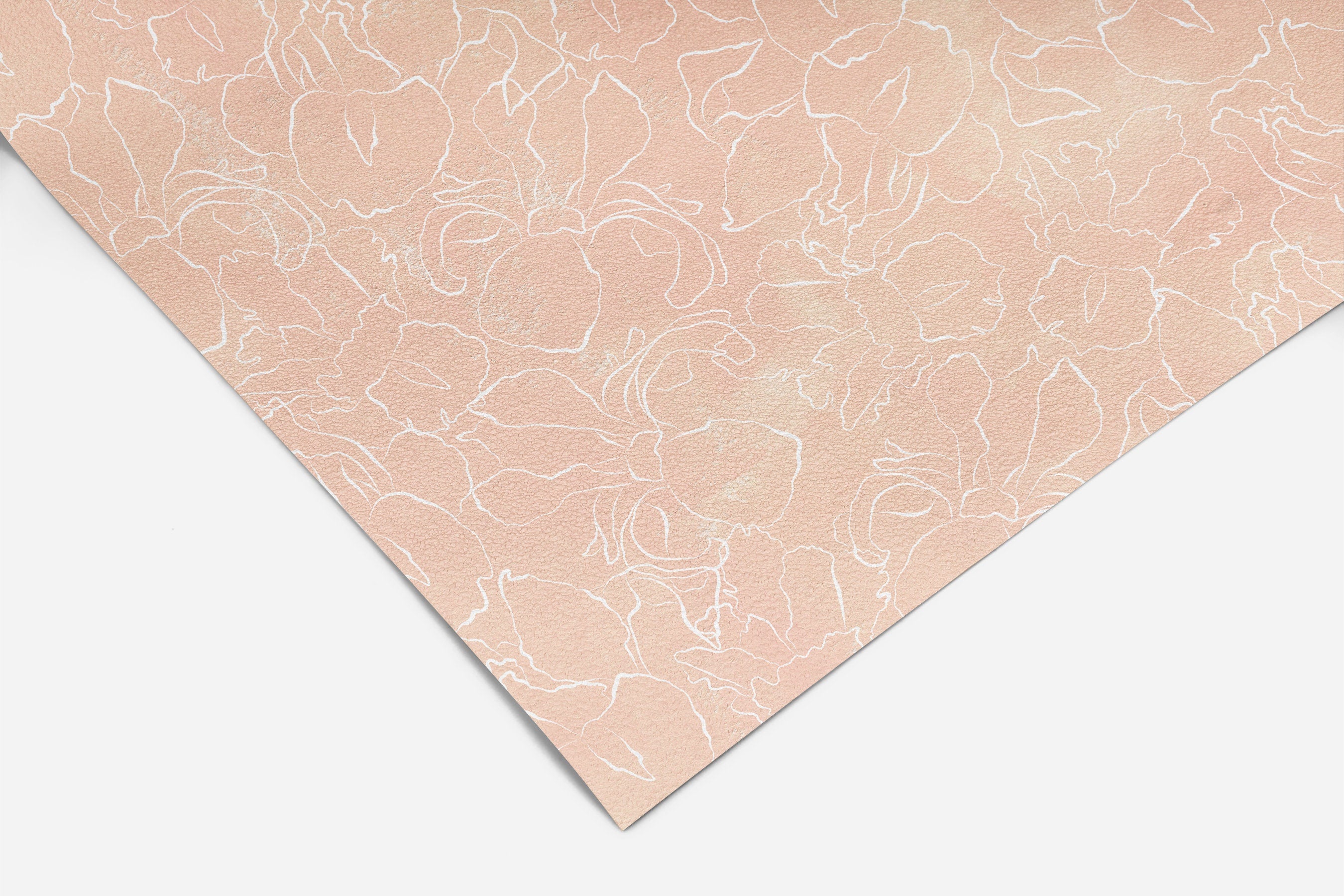 Peach Watercolor Floral Contact Paper | Peel And Stick Wallpaper | Removable Wallpaper | Shelf Liner | Drawer Liner Peel and Stick Paper 15