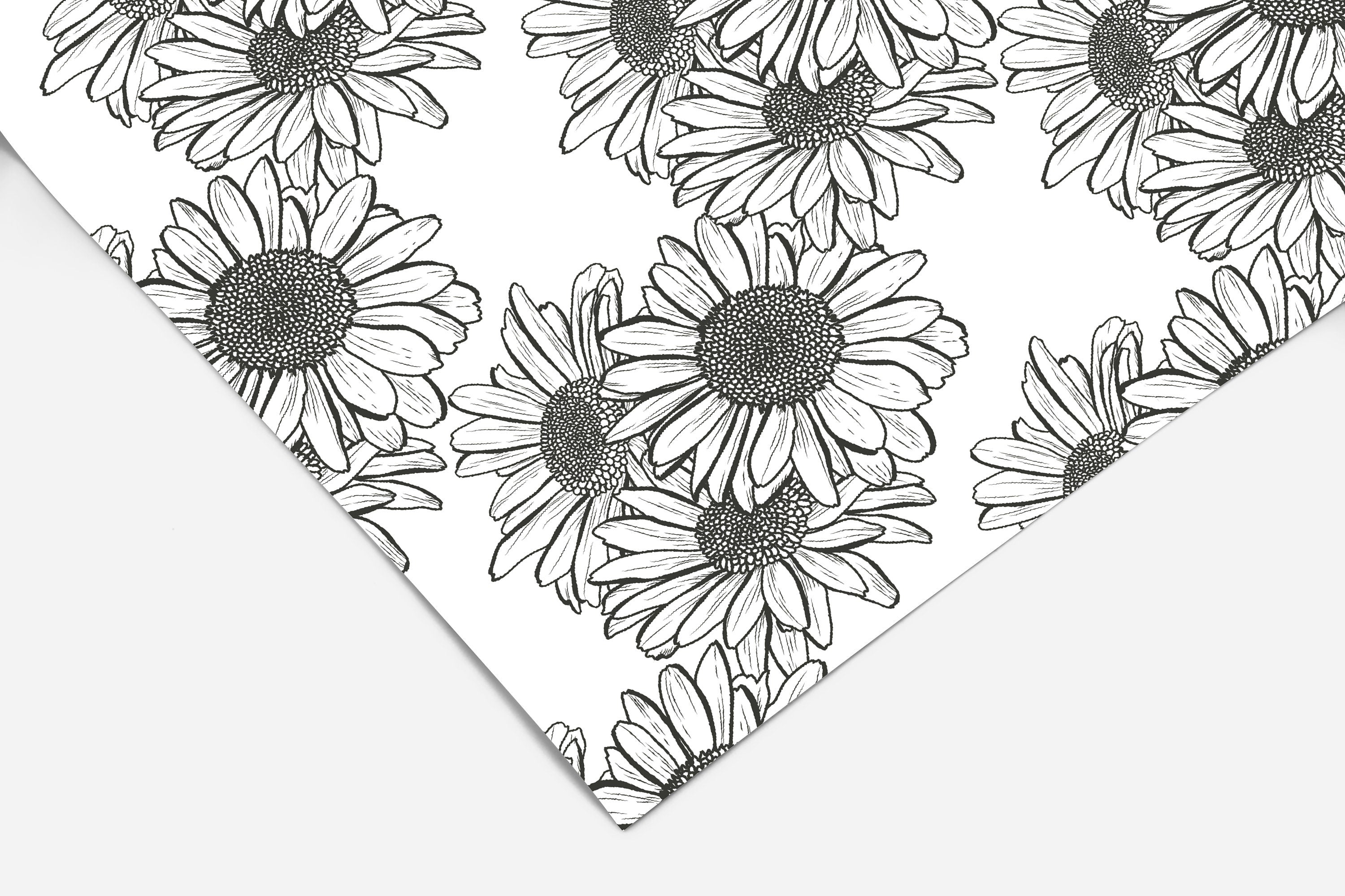 Daisy Floral Contact Paper | Peel And Stick Wallpaper | Removable Wallpaper | Shelf Liner | Drawer Liner | Peel and Stick Paper 161