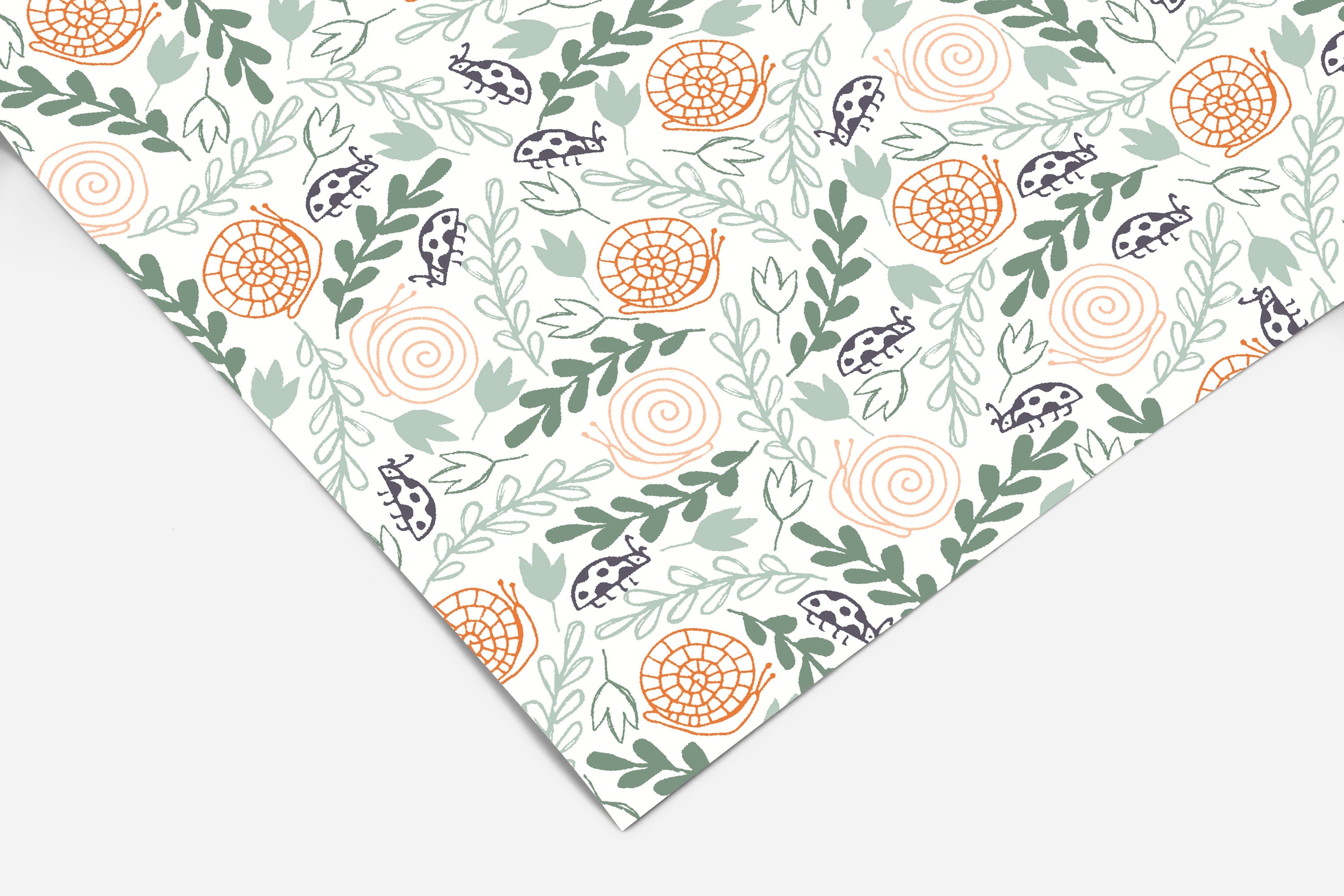 Snails And Ladybugs Contact Paper | Peel And Stick Wallpaper | Removable Wallpaper | Shelf Liner | Drawer Liner | Peel and Stick Paper 54 - JamesAndColors