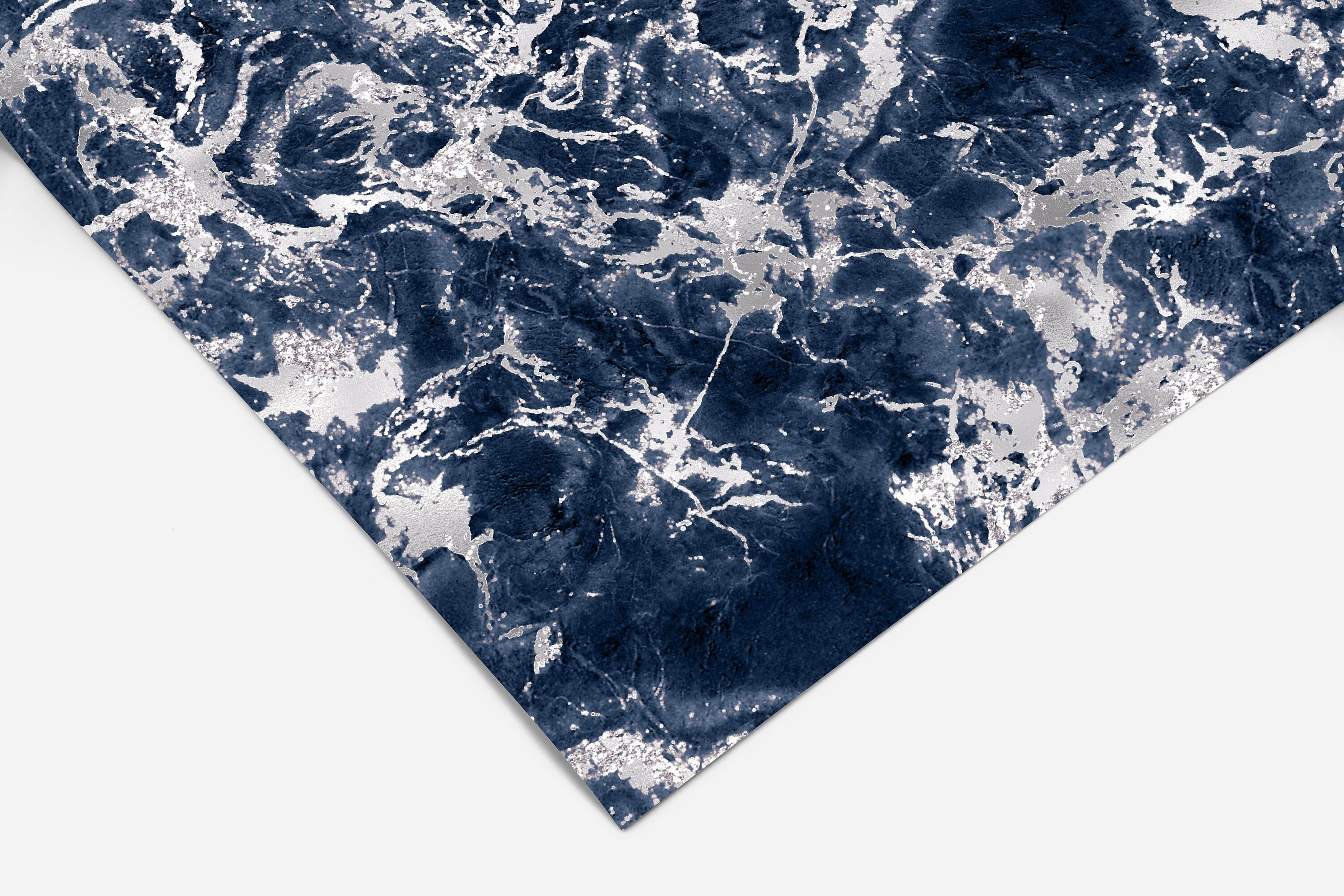 Navy Marble Contact Paper | Peel And Stick Wallpaper | Removable Wallpaper | Shelf Liner | Drawer Liner | Peel and Stick Paper 134 - JamesAndColors