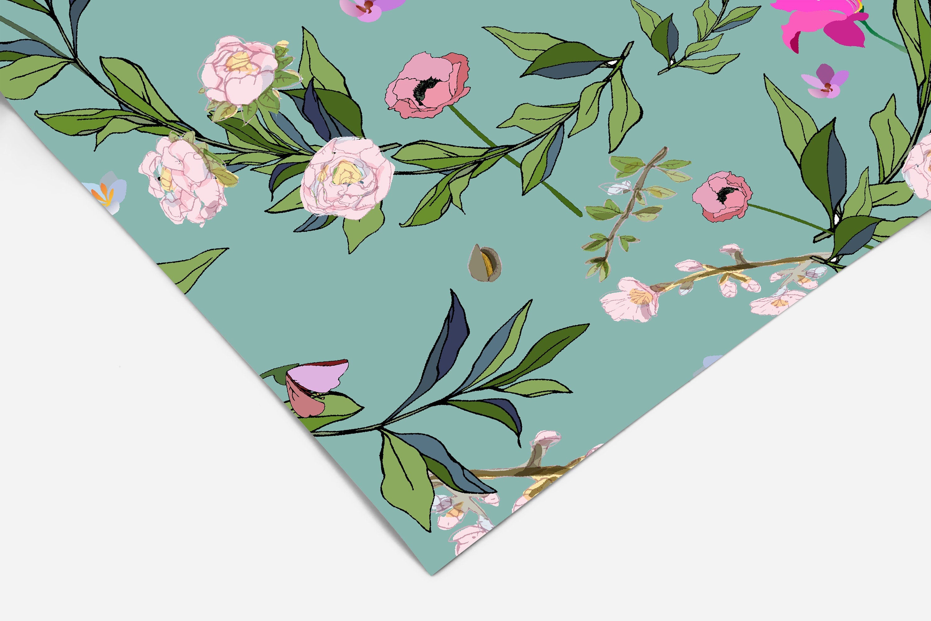 Blue  White Floral Wallpaper | Wallpaper Peel and Stick | Removable Wallpaper | Peel and Stick Wallpaper | Wall Paper Peel And Stick | 2178 - JamesAndColors