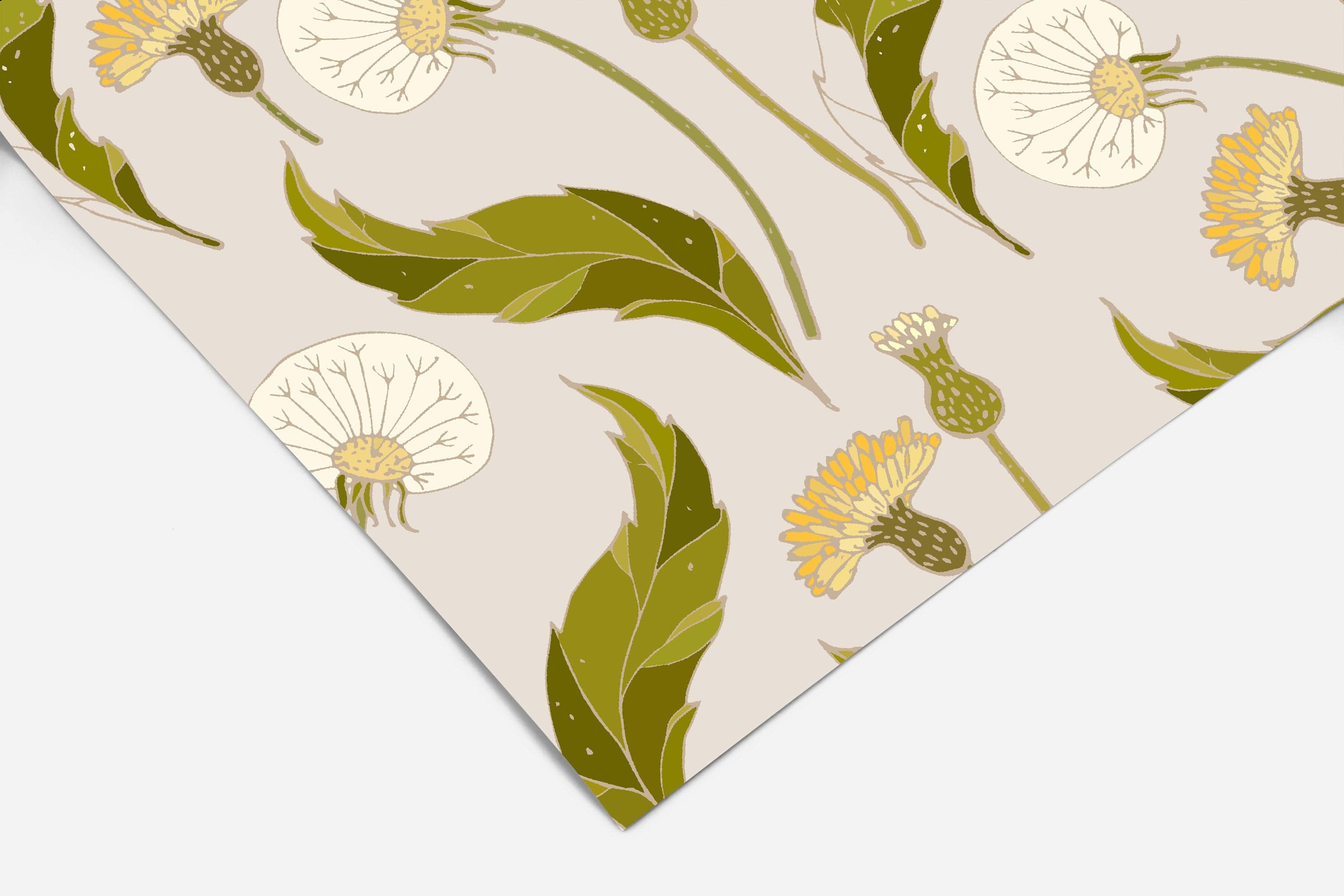 Dandelion Floral Wallpaper, Wallpaper Peel and Stick, Removable Wallpaper, Peel and Stick Wallpaper