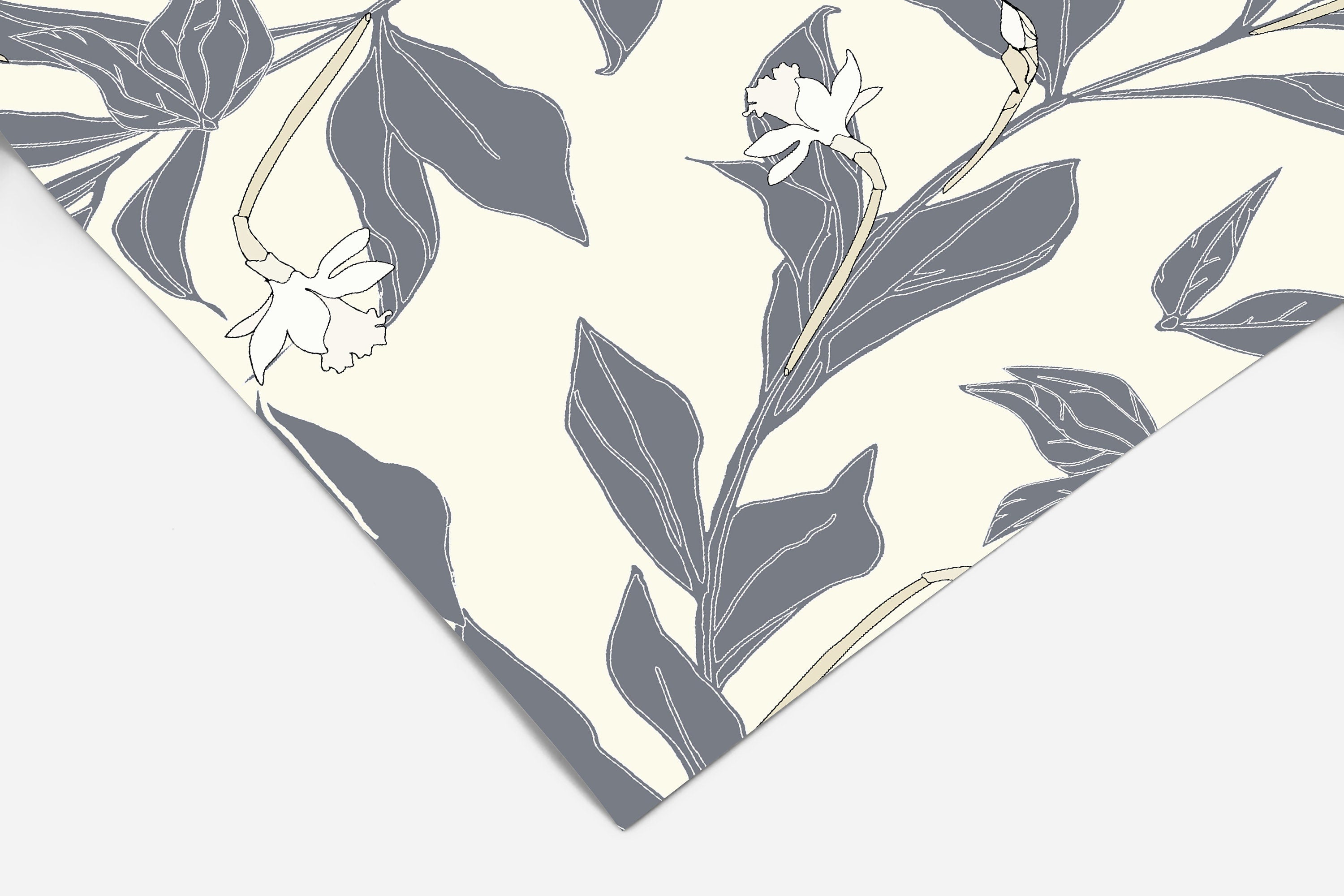 Ivory Gray Floral Wallpaper | Wallpaper Peel and Stick | Removable Wallpaper | Peel and Stick Wallpaper | Wall Paper Peel And Stick 2074 - JamesAndColors