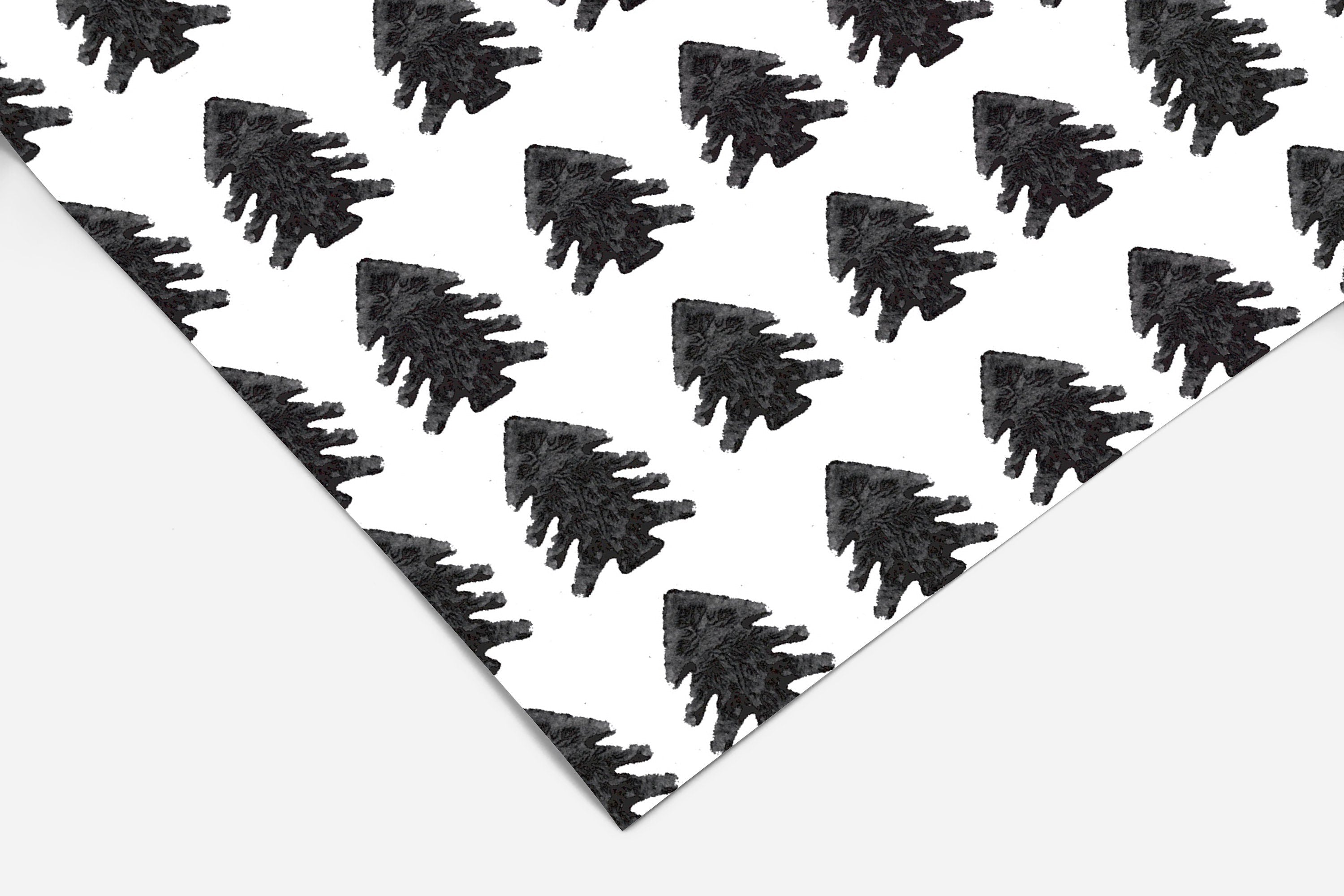 Black Watercolor Trees Contact Paper Shelf Liner | Drawer Liner | Peel and Stick Paper 164 - James And Colors