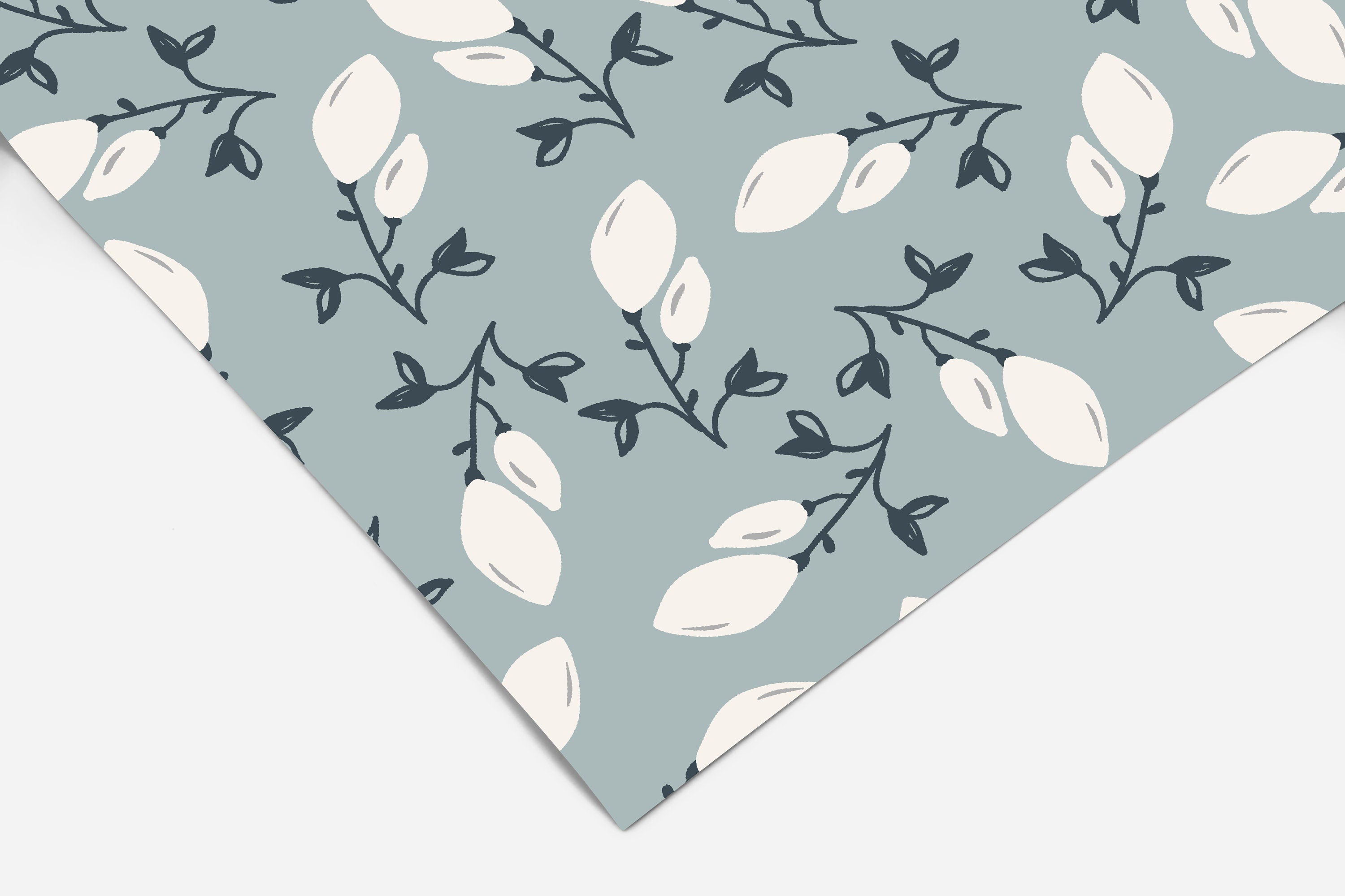 Blue Farmhouse Floral Contact Paper Peel And Stick Wallpaper | Removable Wallpaper | Shelf Liner | Drawer Liner | Peel and Stick Paper 169