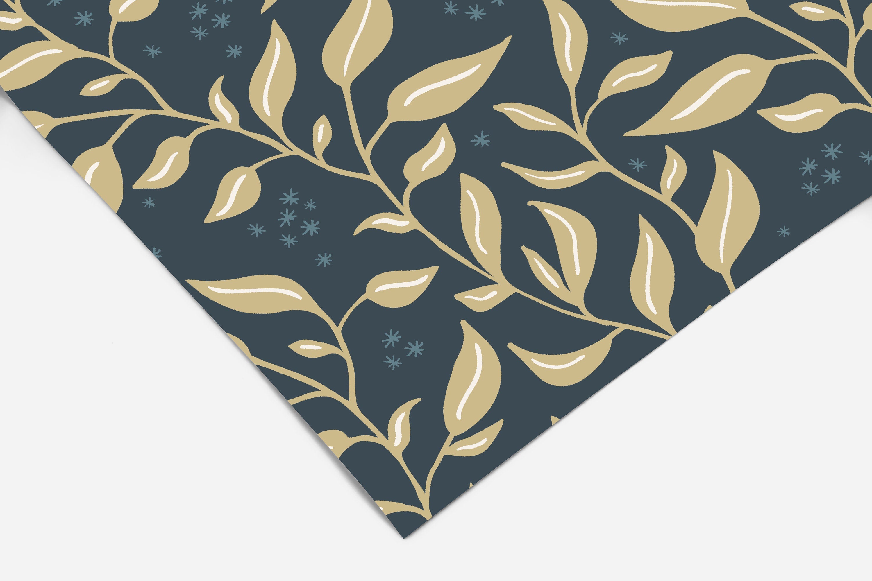 1 Sheet of 12in x 72in (6ft) Navy Beige Floral DISCOUNTED Contact Paper 211