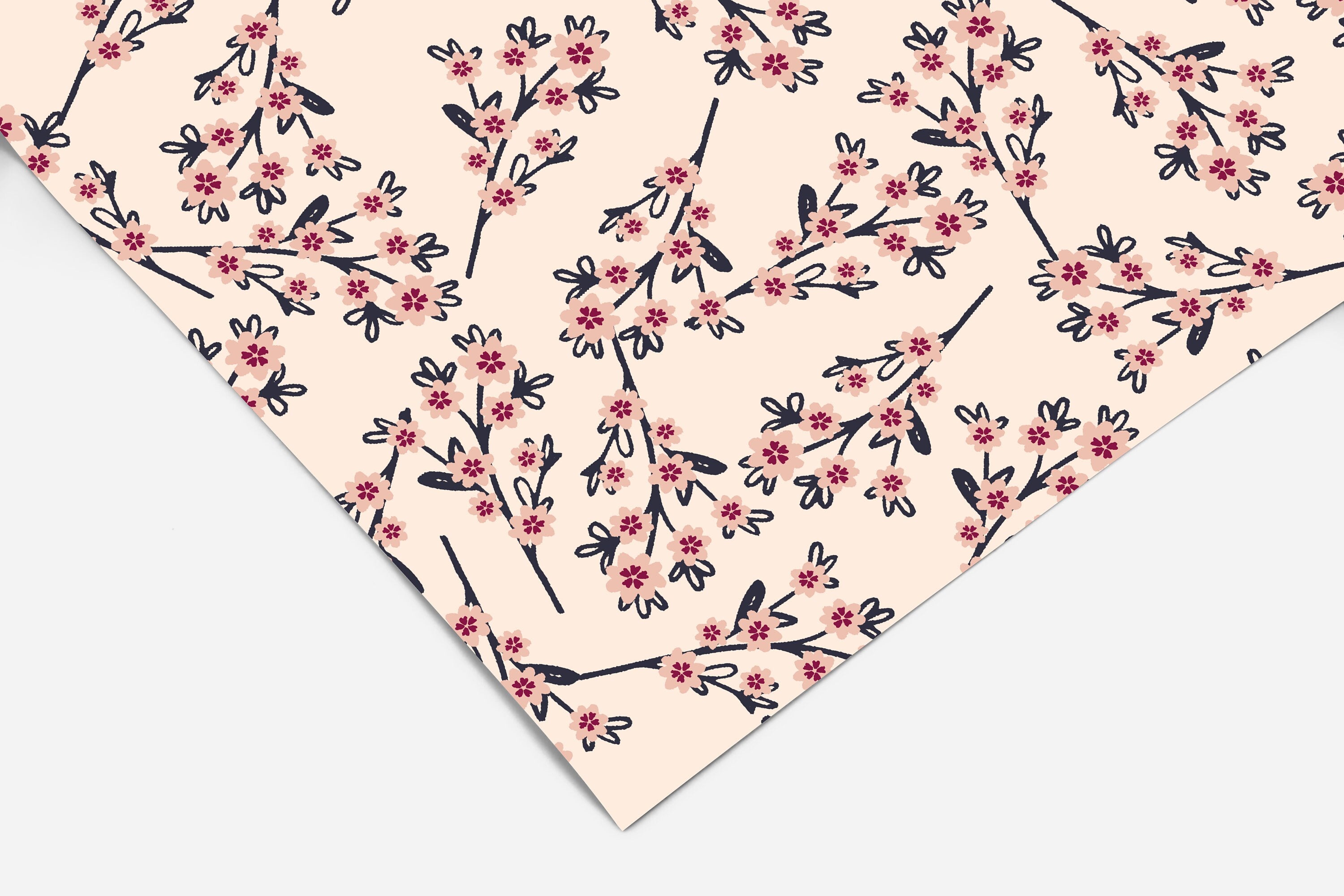 Sweet Pink Floral Contact Paper | Peel And Stick Wallpaper | Removable Wallpaper | Shelf Liner | Drawer Liner | Peel and Stick Paper 186