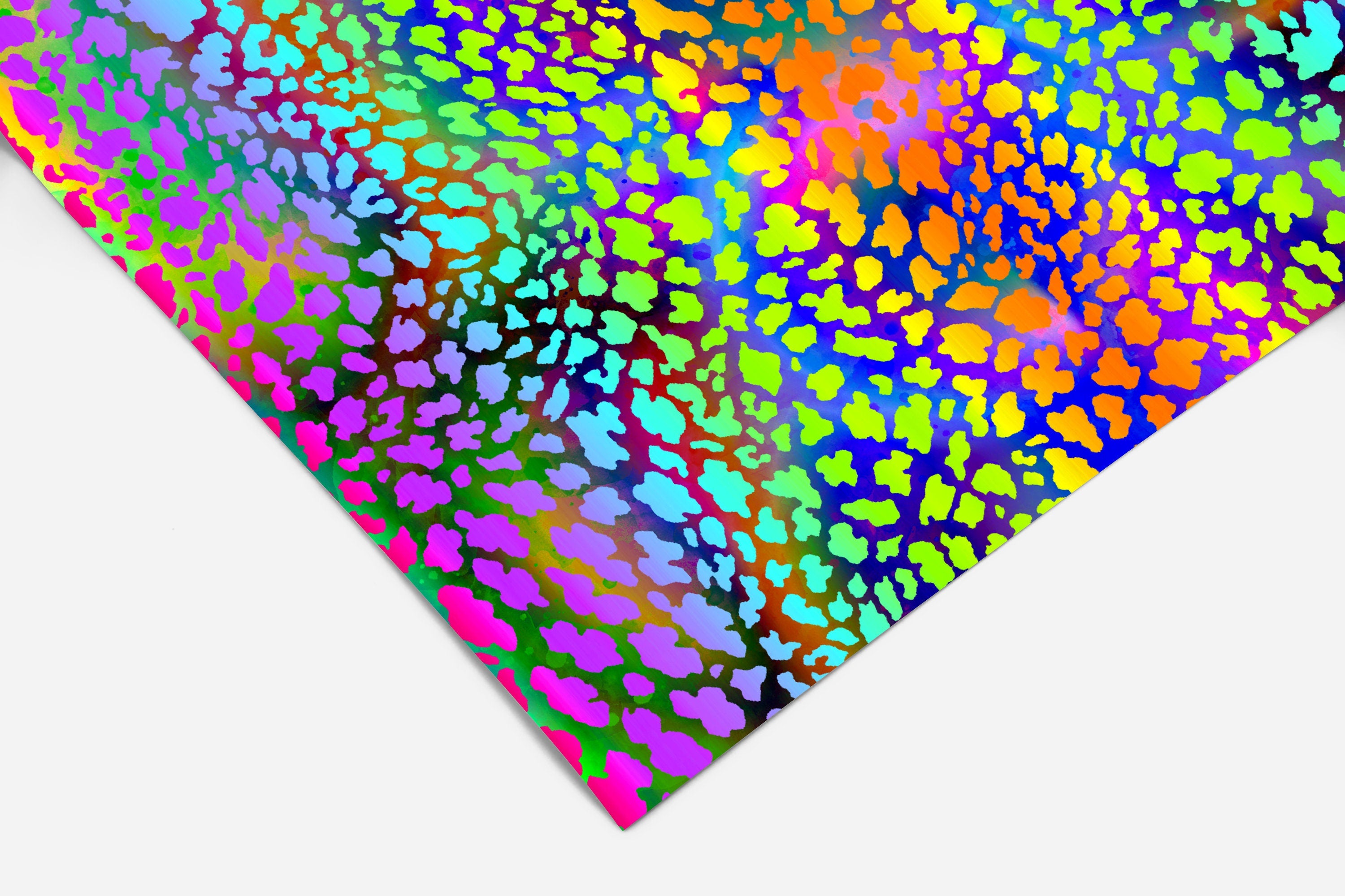 Rainbow Leopard Print Contact Paper | Peel And Stick Wallpaper | Removable Wallpaper | Shelf Liner | Drawer Liner | Peel and Stick Paper 195 - JamesAndColors