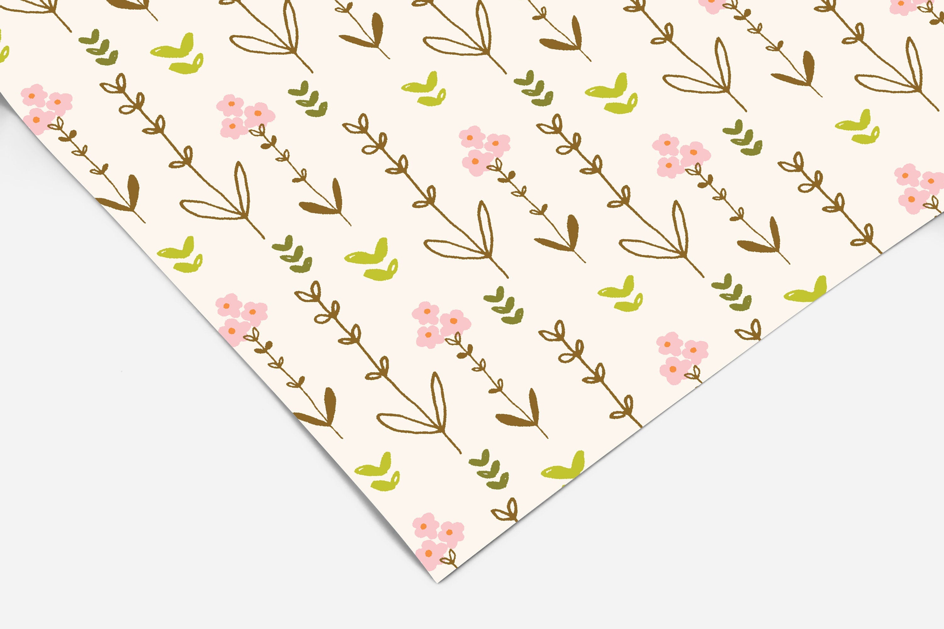 Little Pink Floral Contact Paper | Peel And Stick Wallpaper | Removable Wallpaper | Shelf Liner | Drawer Liner | Peel and Stick Paper 231