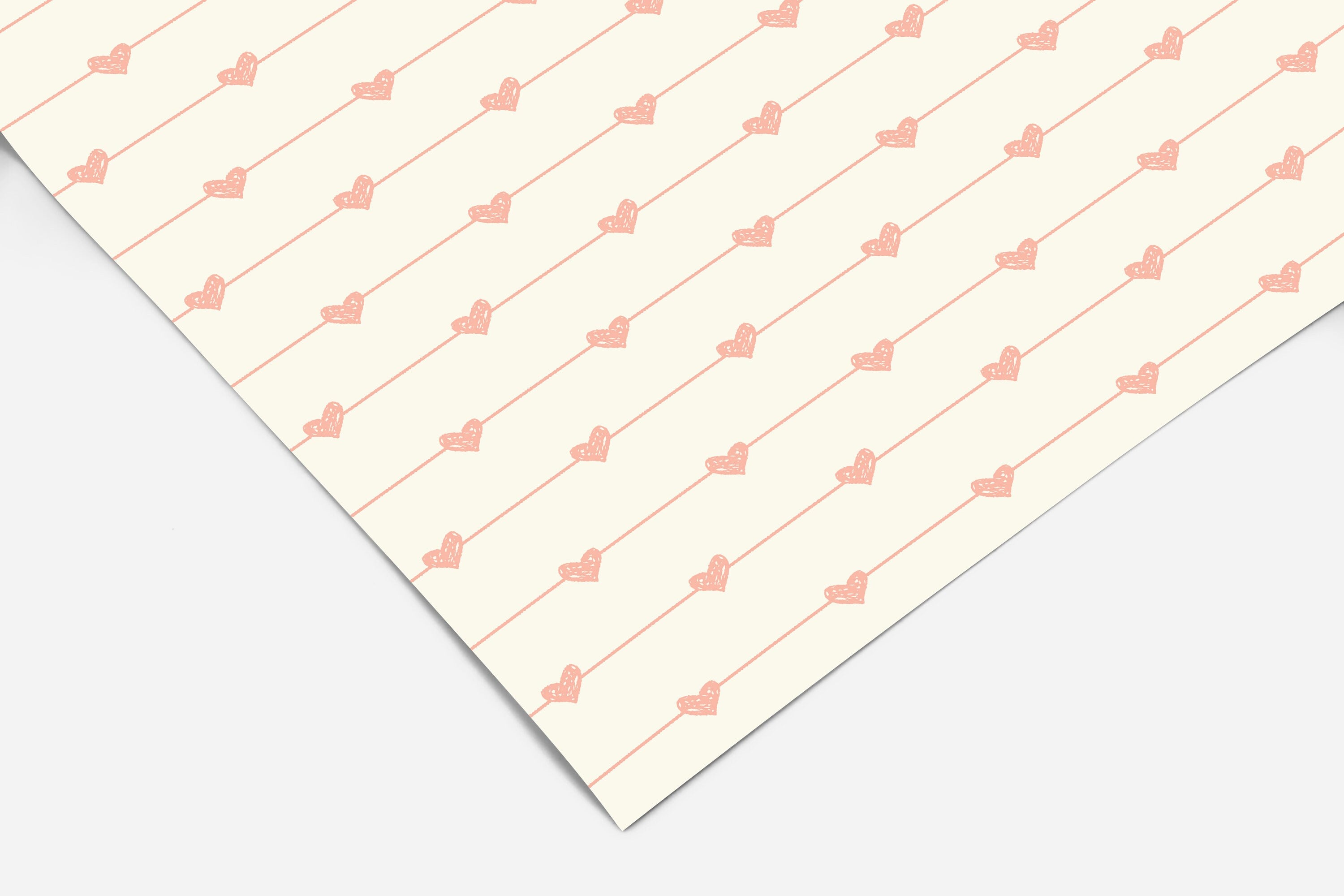 Little Pink Hearts Contact Paper | Peel And Stick Wallpaper | Removable Wallpaper | Shelf Liner | Drawer Liner | Peel and Stick Paper 235 - JamesAndColors