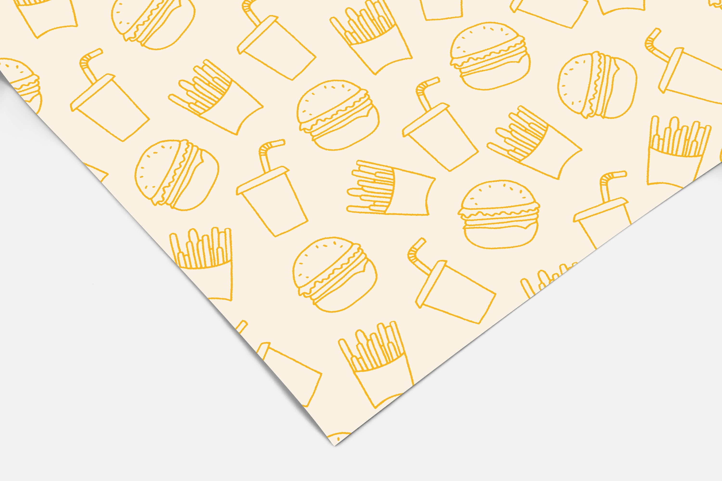 Fast Food Kitchen Contact Paper | Peel And Stick Wallpaper | Removable Wallpaper | Shelf Liner | Drawer Liner | Peel and Stick Paper 279 - JamesAndColors