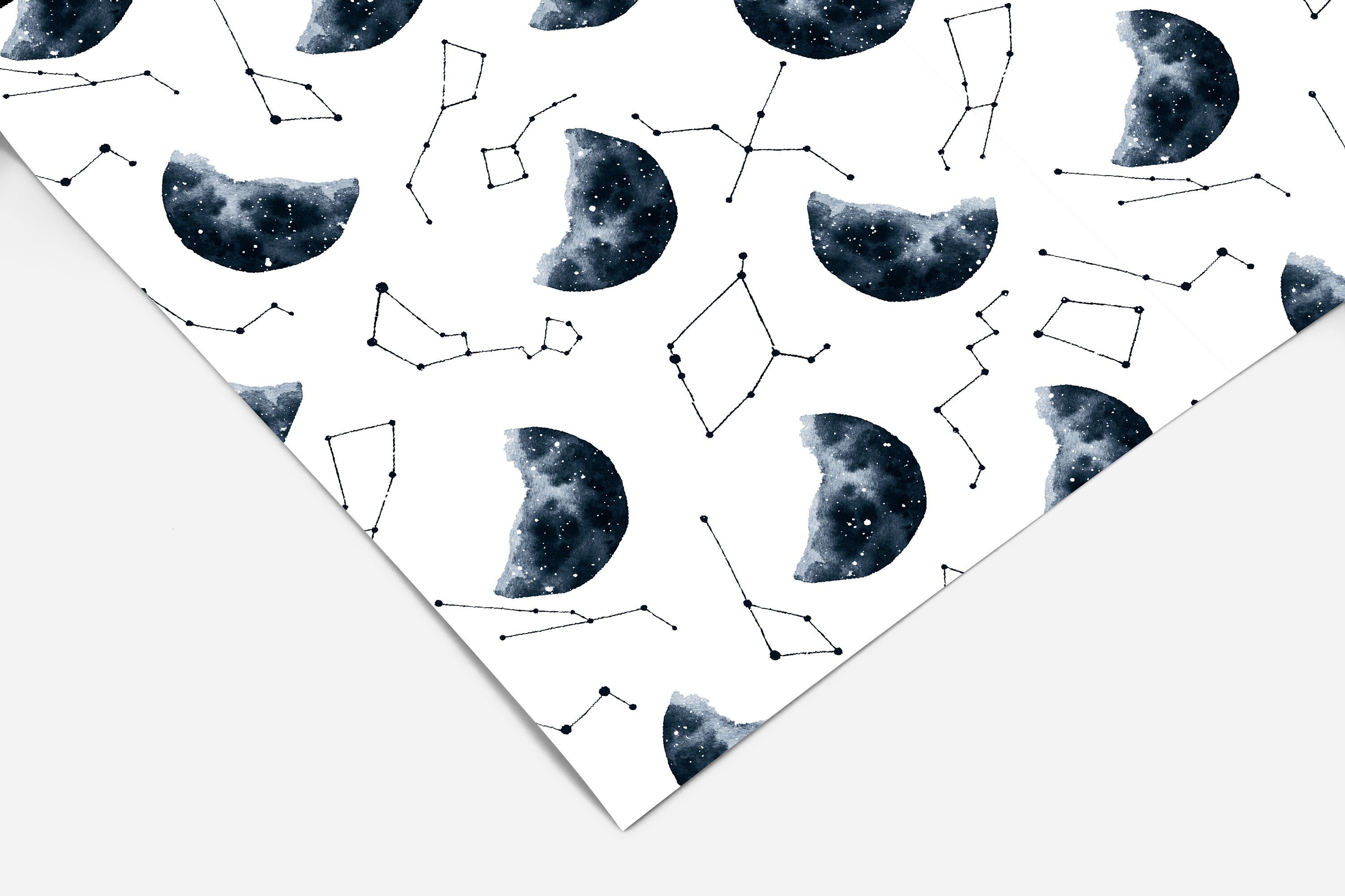 Moon Constellations Contact Paper | Peel And Stick Wallpaper | Removable Wallpaper | Shelf Liner | Drawer Liner | Peel and Stick Paper 335 - JamesAndColors