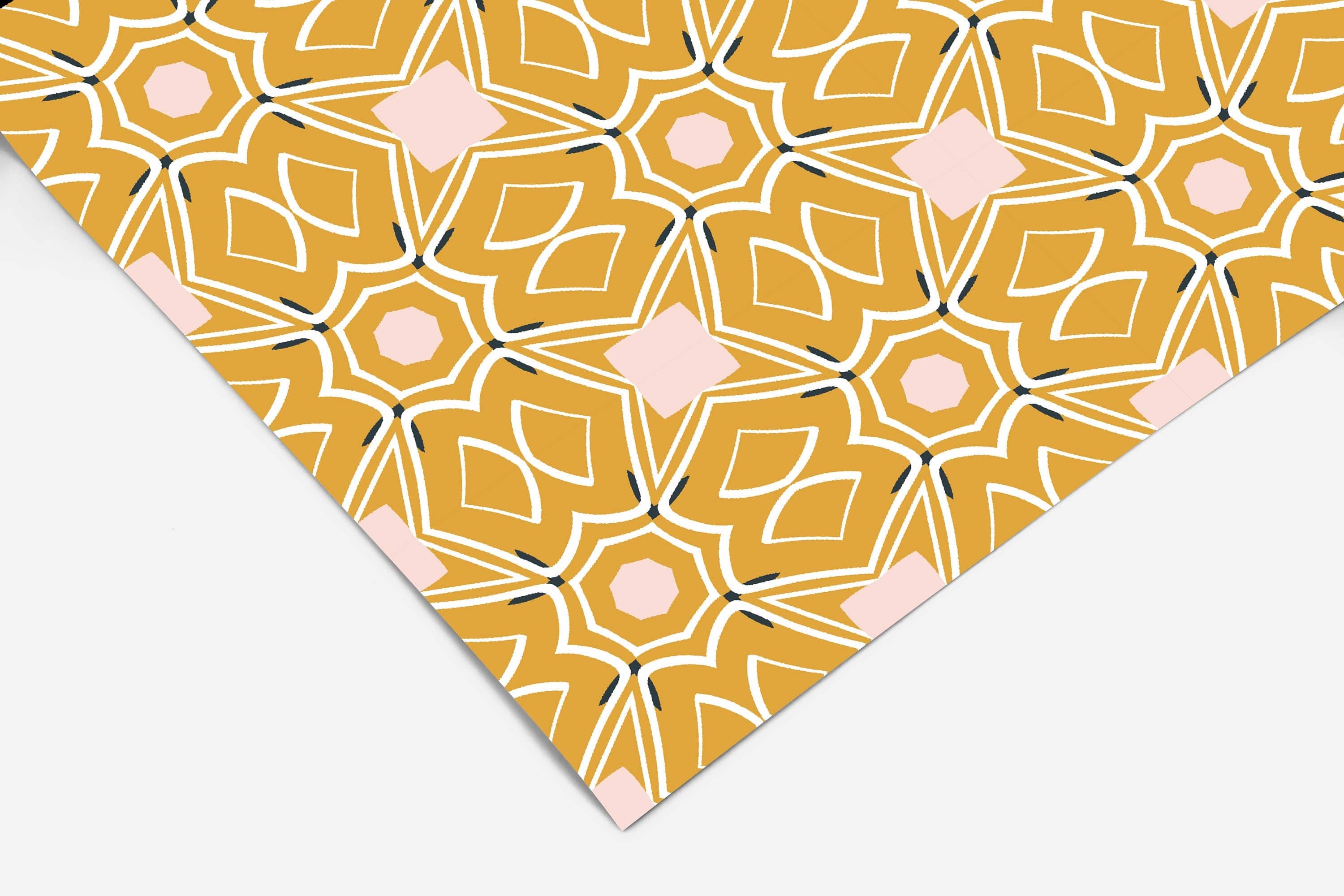 Yellow Gold Geometric Contact Paper | Peel And Stick Wallpaper | Removable Wallpaper | Shelf Liner | Drawer Liner | Peel and Stick Paper 336 - JamesAndColors