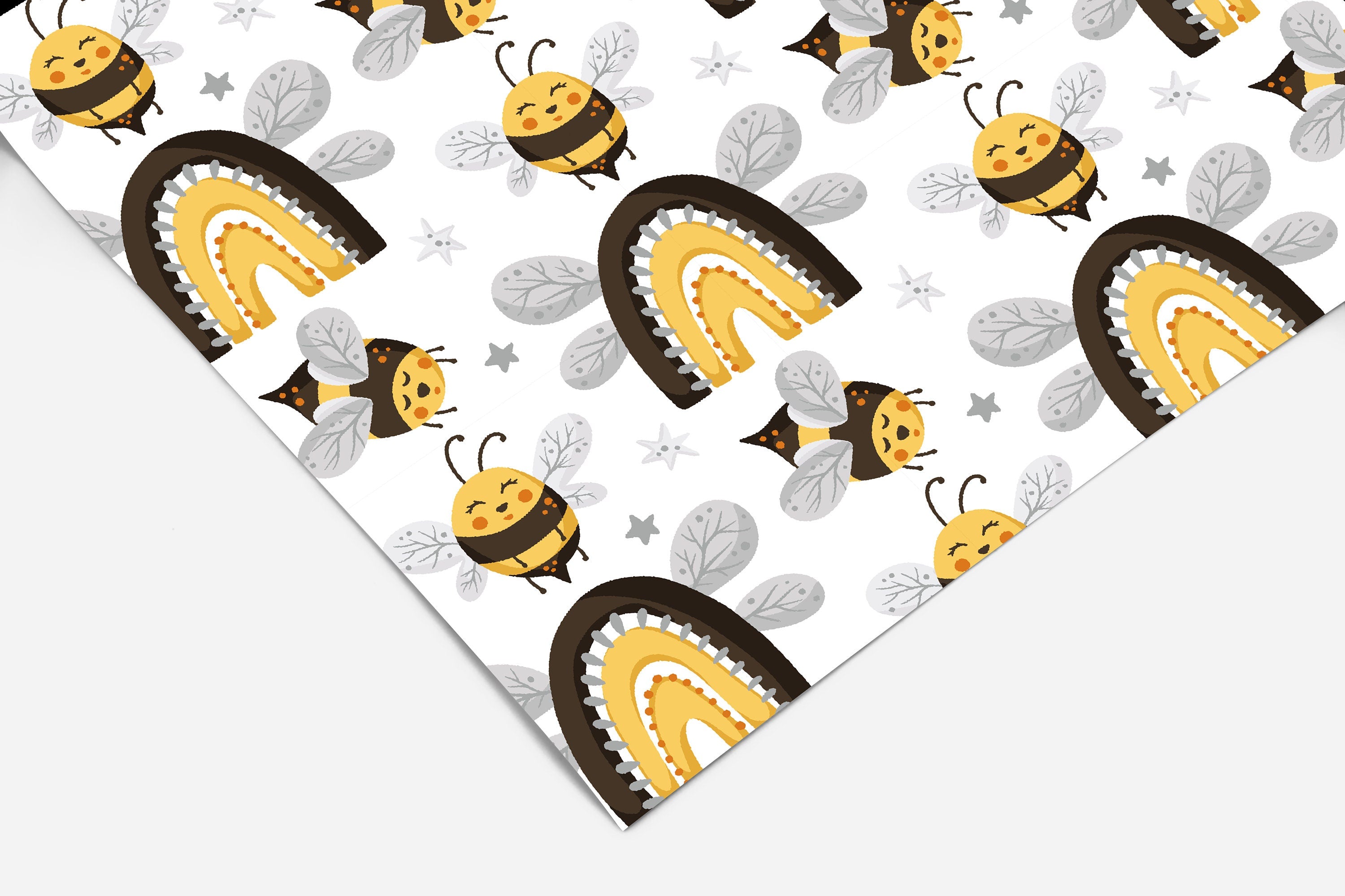 Honeybee Rainbow Contact Paper | Peel And Stick Wallpaper | Removable Wallpaper | Shelf Liner | Drawer Liner | Peel and Stick Paper 345 - JamesAndColors