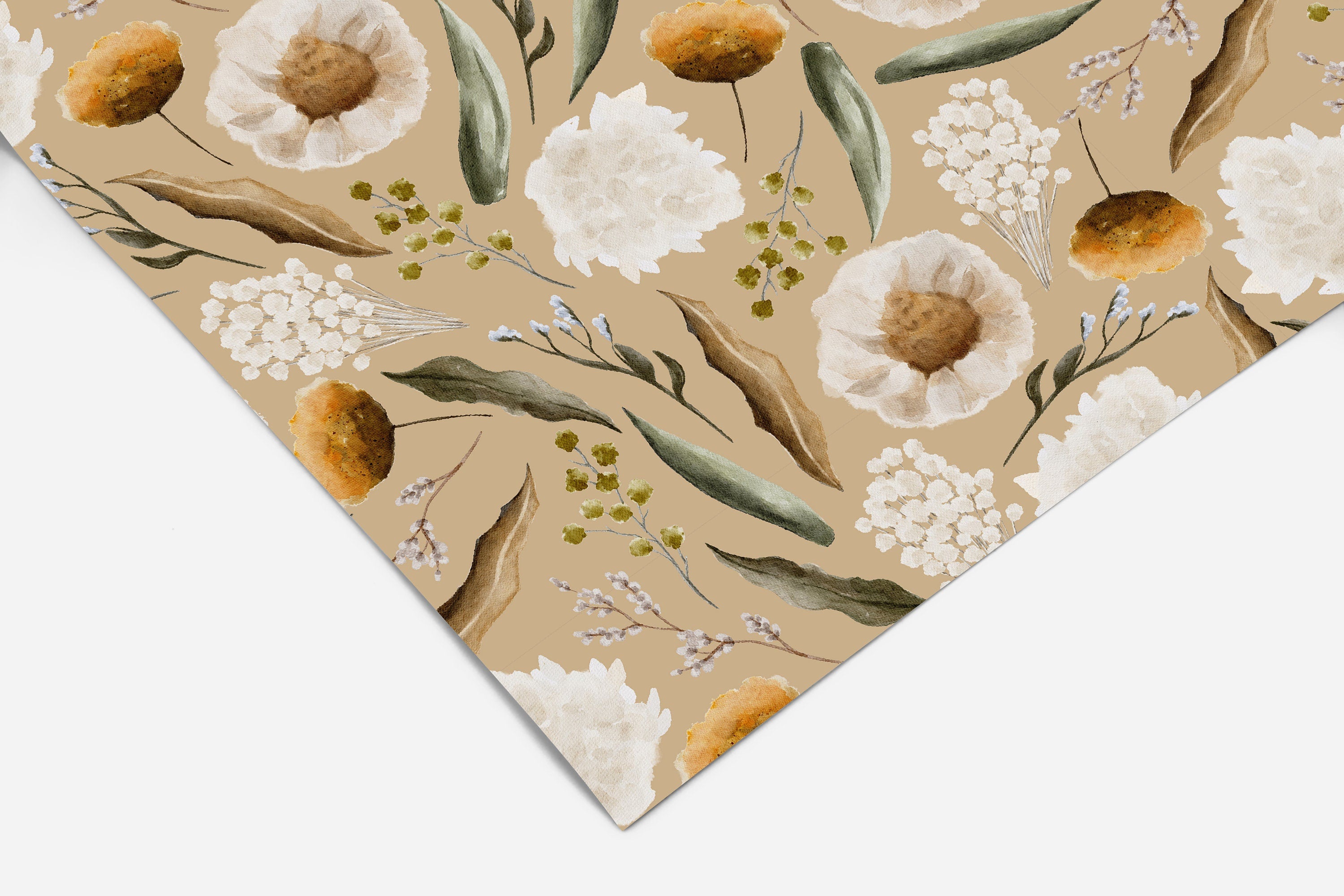 Farmhouse Floral Contact Paper | Peel And Stick Wallpaper | Removable Wallpaper | Shelf Liner | Drawer Liner | Peel and Stick Paper 352