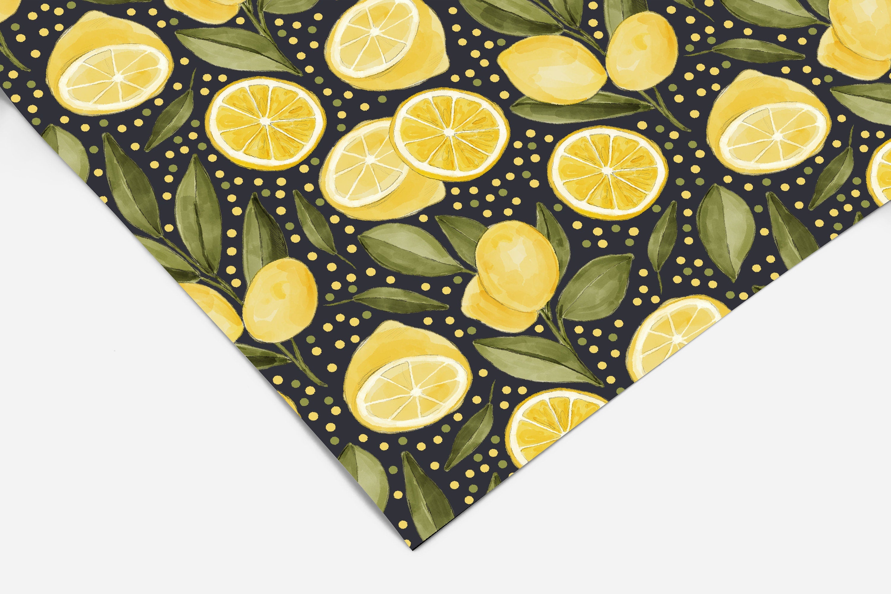 Lemon Floral Kitchen Contact Paper | Peel And Stick Wallpaper | Removable Wallpaper | Shelf Liner | Drawer Liner | Peel and Stick Paper 407