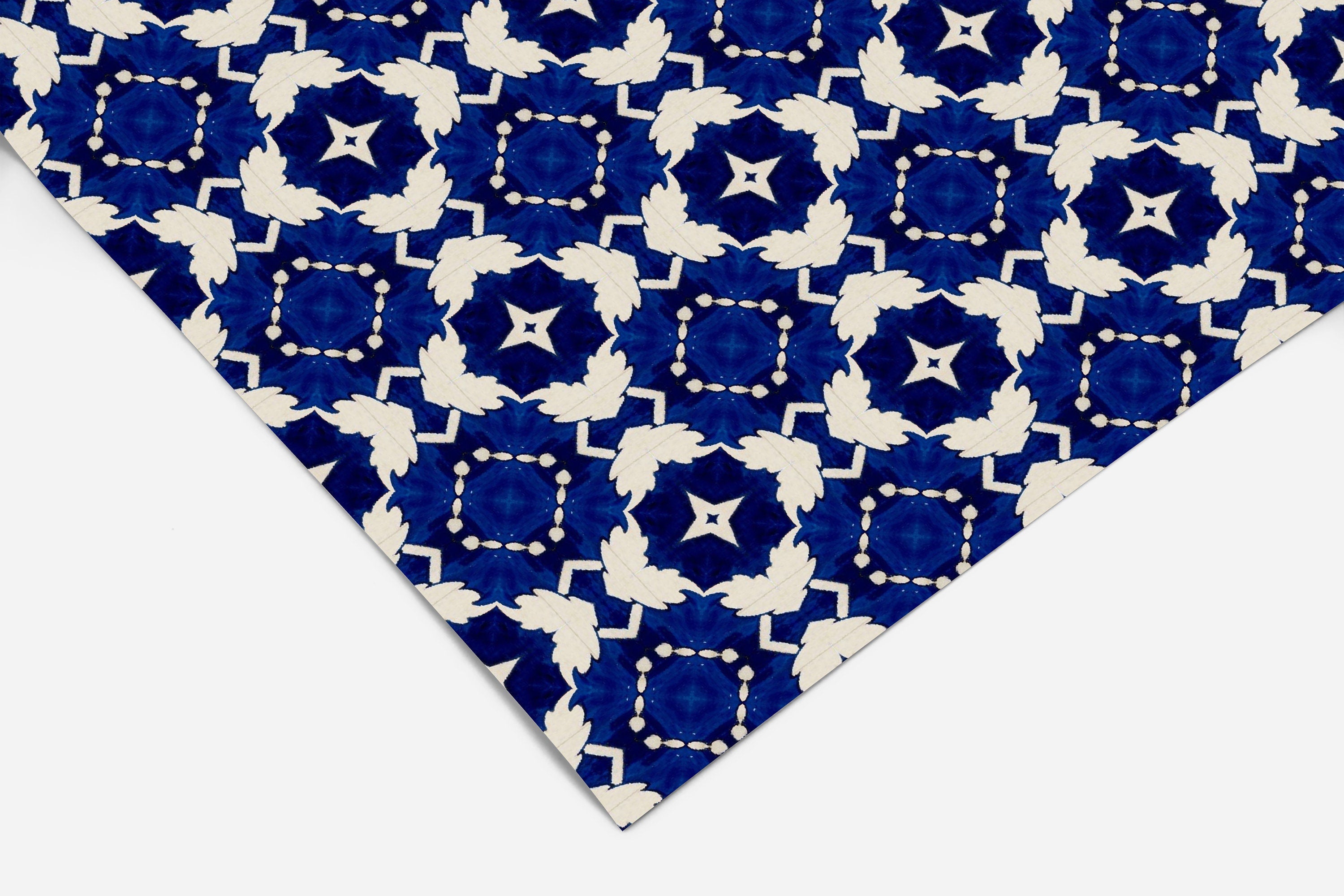 Navy Tile Pattern Contact Paper | Peel And Stick Wallpaper | Removable Wallpaper | Shelf Liner | Drawer Liner | Peel and Stick Paper 402 - JamesAndColors