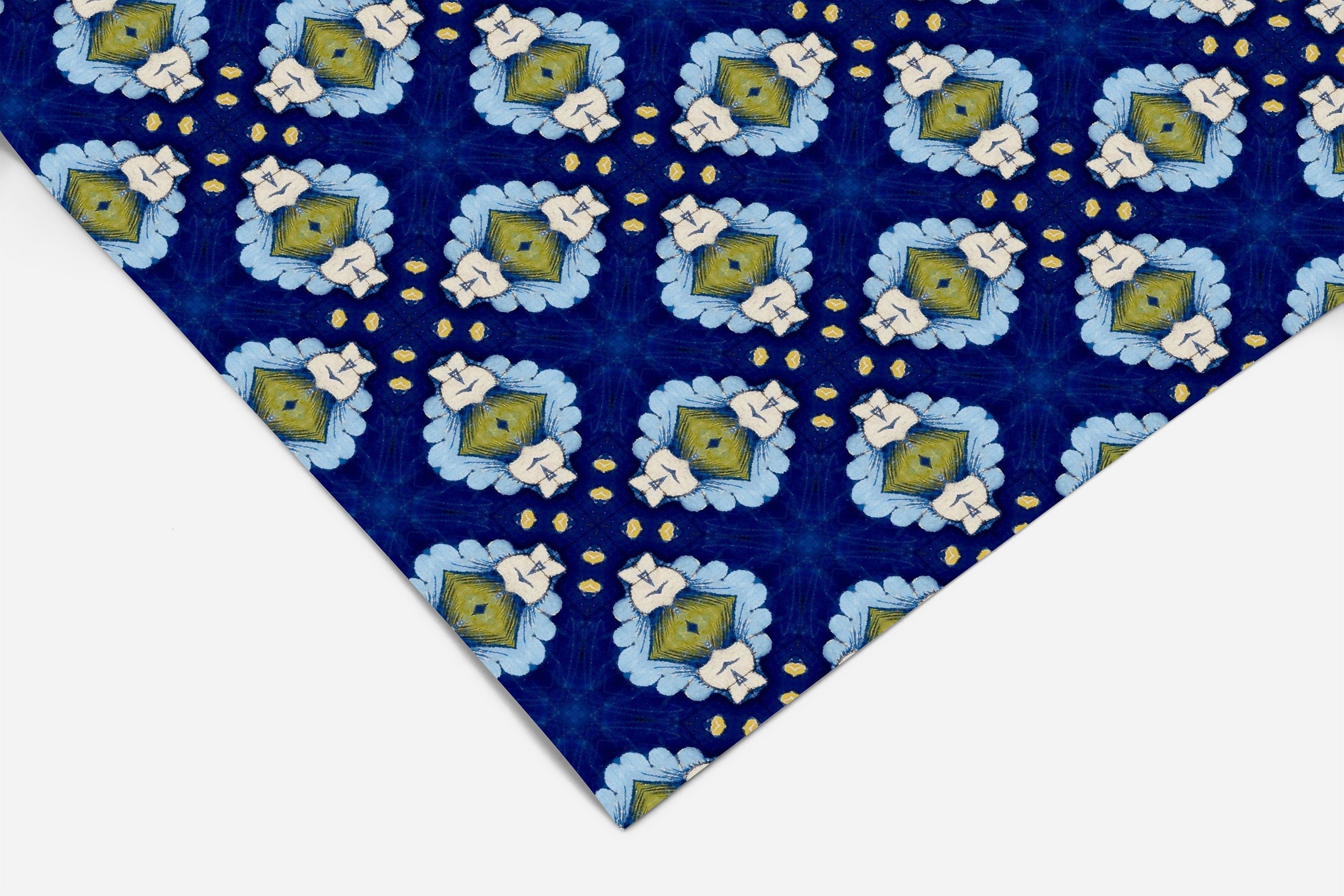 Navy Tile Pattern Contact Paper | Peel And Stick Wallpaper | Removable Wallpaper | Shelf Liner | Drawer Liner | Peel and Stick Paper 400 - JamesAndColors