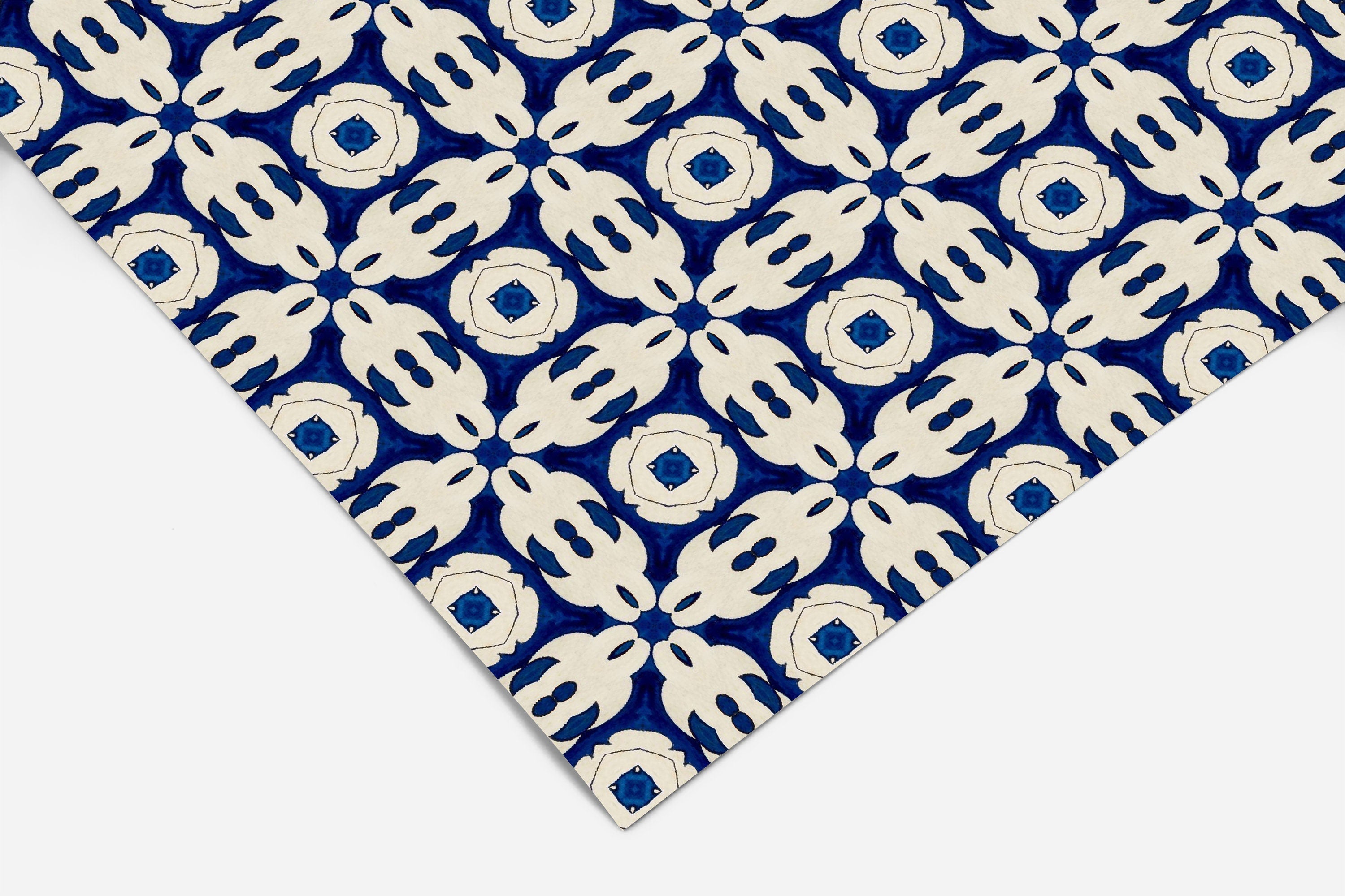 Navy Tile Pattern Contact Paper | Peel And Stick Wallpaper | Removable Wallpaper | Shelf Liner | Drawer Liner | Peel and Stick Paper 399 - JamesAndColors