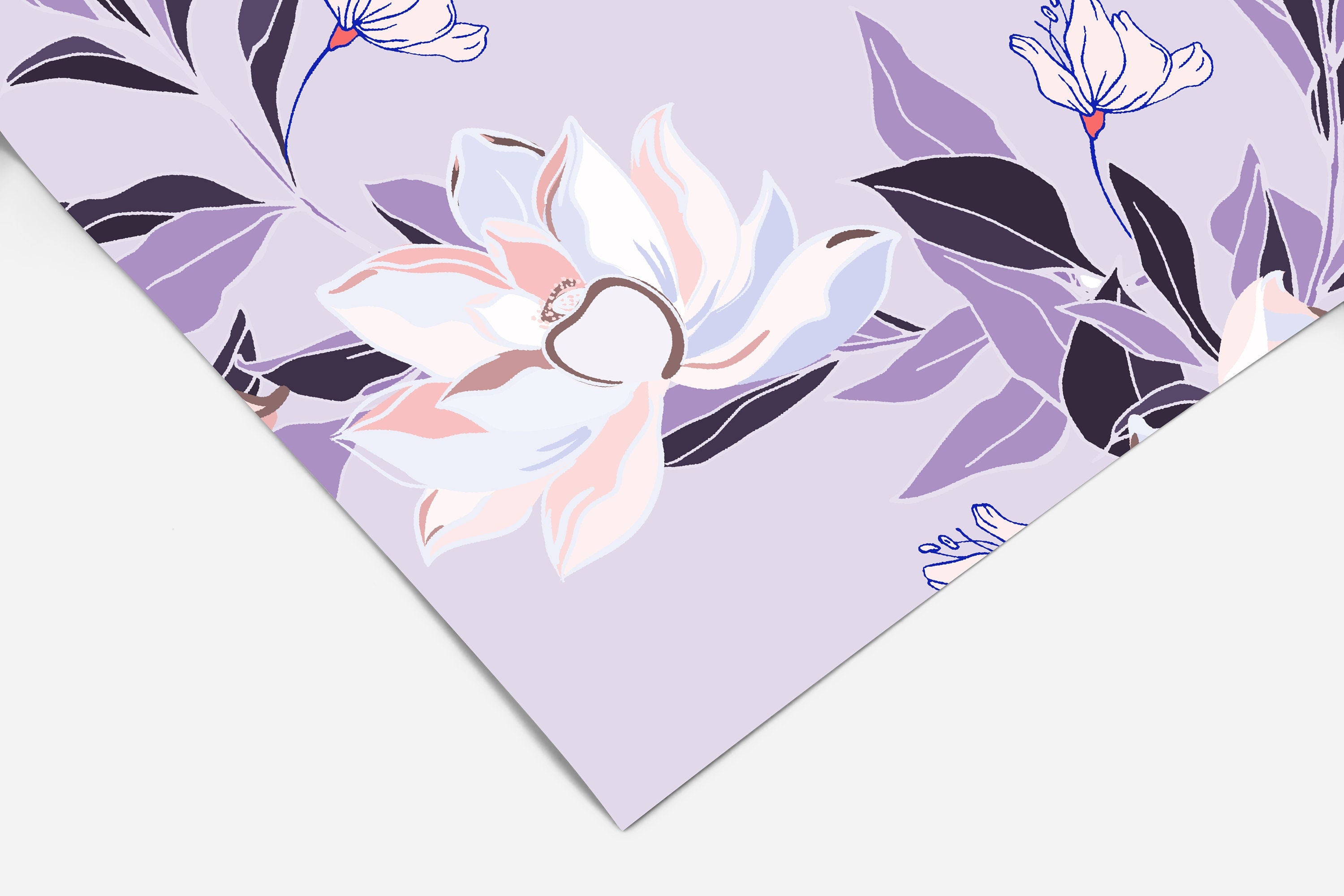 Purple Lilac Floral Wallpaper | Wallpaper Peel and Stick | Removable Wallpaper | Peel and Stick Wallpaper | Wall Paper Peel And Stick | 2262 - JamesAndColors