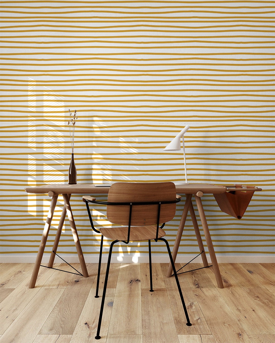 Gold Drawn Line Wallpaper | Removable Wallpaper | Peel And Stick Wallpaper | Adhesive Wallpaper | Wall Paper Peel And Stick Wall Mural 2311 - JamesAndColors
