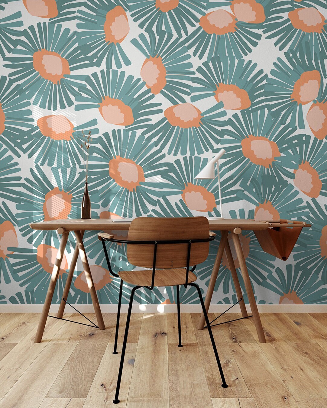 Wildflower Floral Wallpaper | Removable Wallpaper | Peel And Stick Wallpaper | Adhesive Wallpaper | Wall Paper Peel Stick Wall Mural 2309 - JamesAndColors