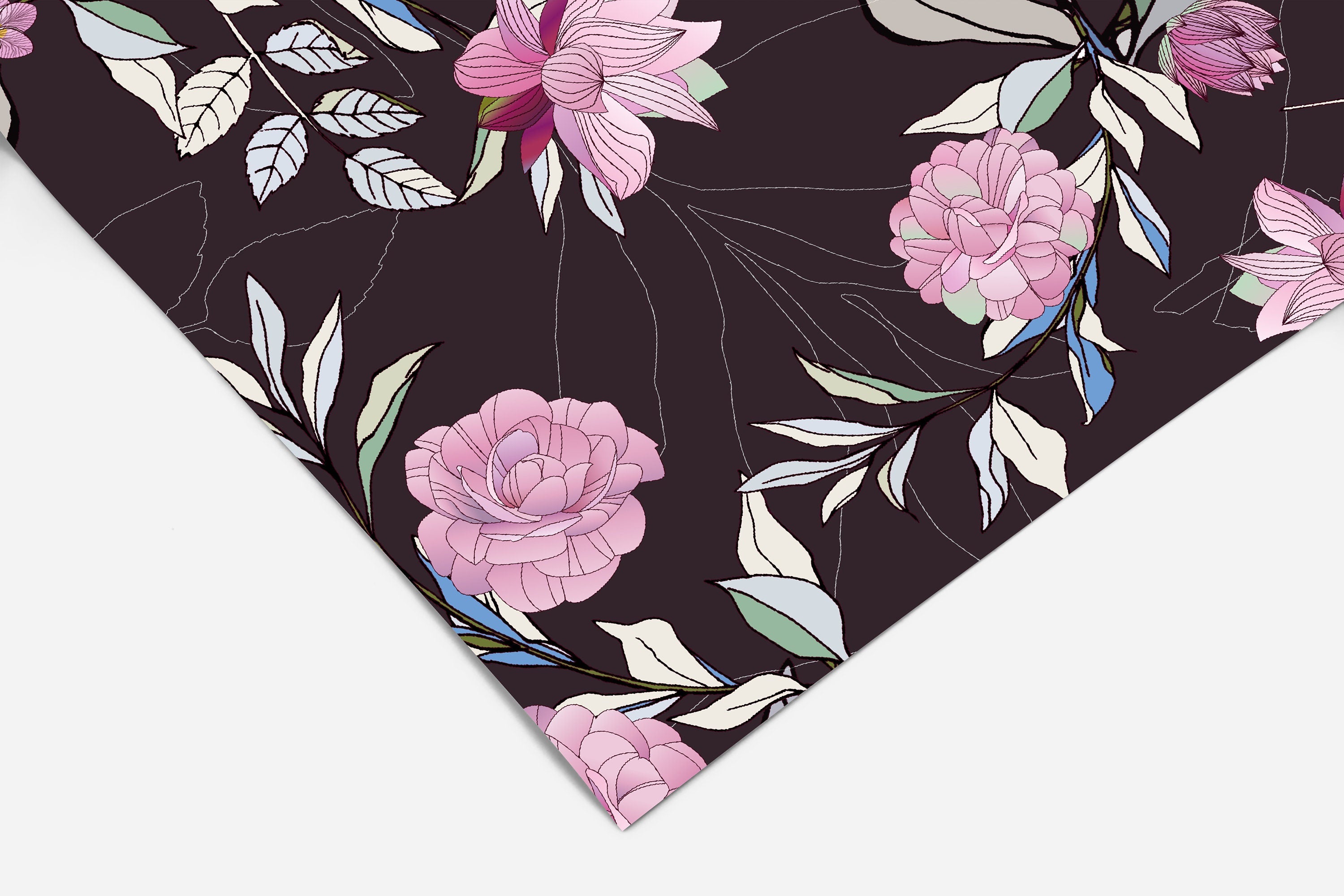 Violet Dark Floral Wallpaper | Wallpaper Peel and Stick | Removable Wallpaper | Peel and Stick Wallpaper | Wall Paper Peel And Stick | 2190 - JamesAndColors