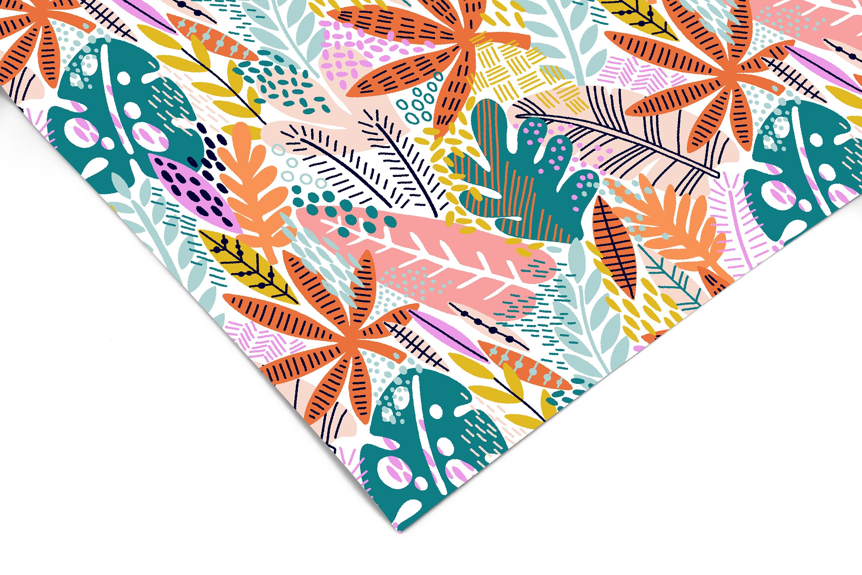 Light Exotic Tropical Contact Paper | Peel And Stick Wallpaper | Removable Wallpaper | Shelf Liner | Drawer Liner | Peel and Stick Paper 475 - JamesAndColors