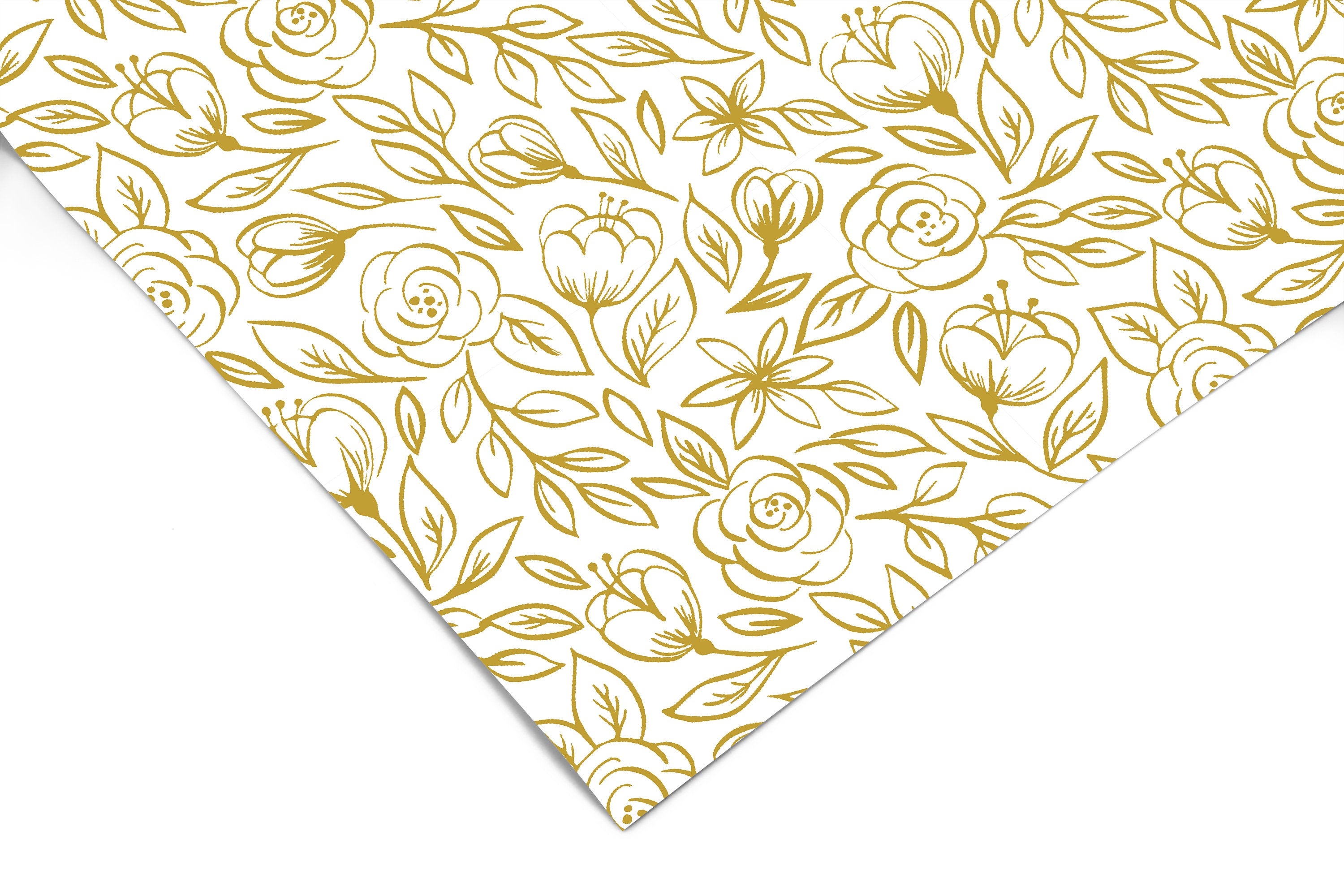 Golden Yellow  Rose Contact Paper | Peel And Stick Wallpaper | Removable Wallpaper | Shelf Liner | Drawer Liner | Peel and Stick Paper 479 - JamesAndColors