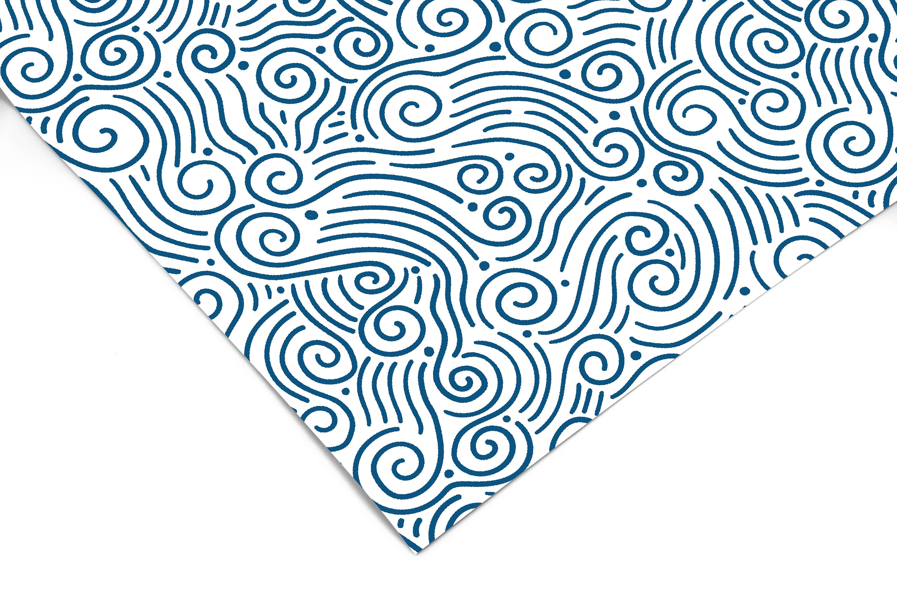 Abstract Blue Waves Contact Paper | Peel And Stick Wallpaper | Removable Wallpaper | Shelf Liner | Drawer Liner | Peel and Stick Paper 483 - JamesAndColors