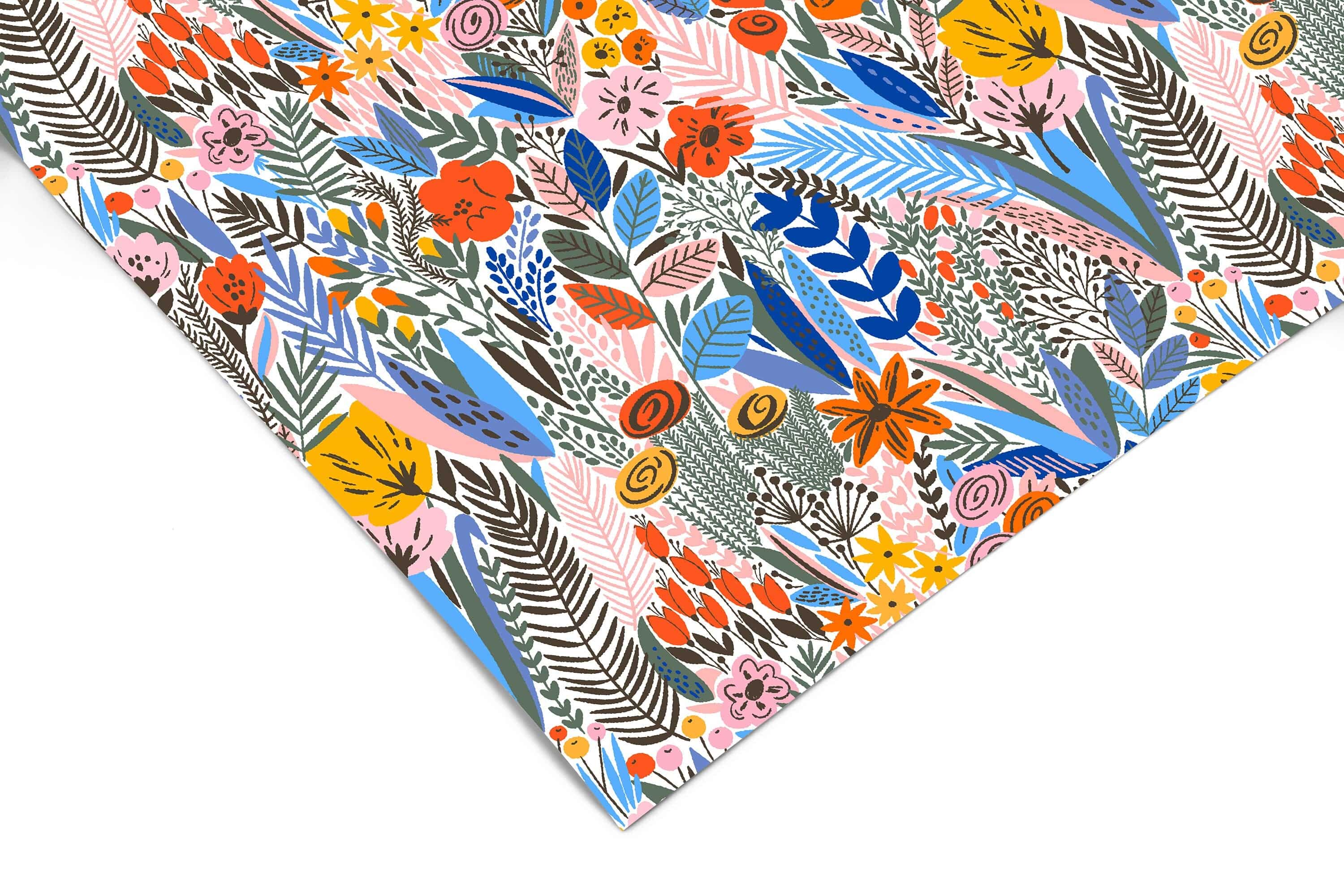 Spring Wildflower Contact Paper | Peel And Stick Wallpaper | Removable Wallpaper | Shelf Liner | Drawer Liner | Peel and Stick Paper 488 - JamesAndColors